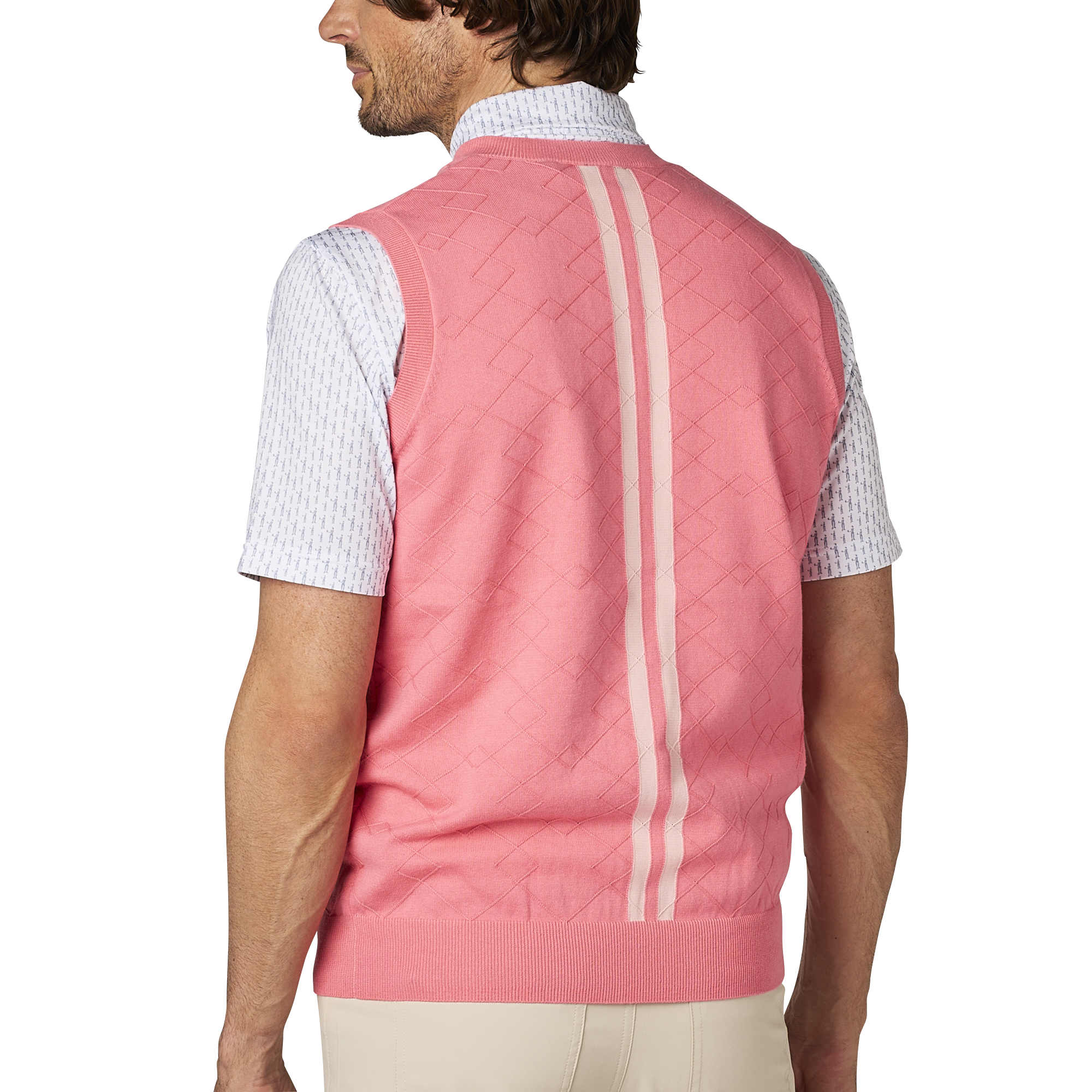 アーガイル柄Vネックセーターベスト