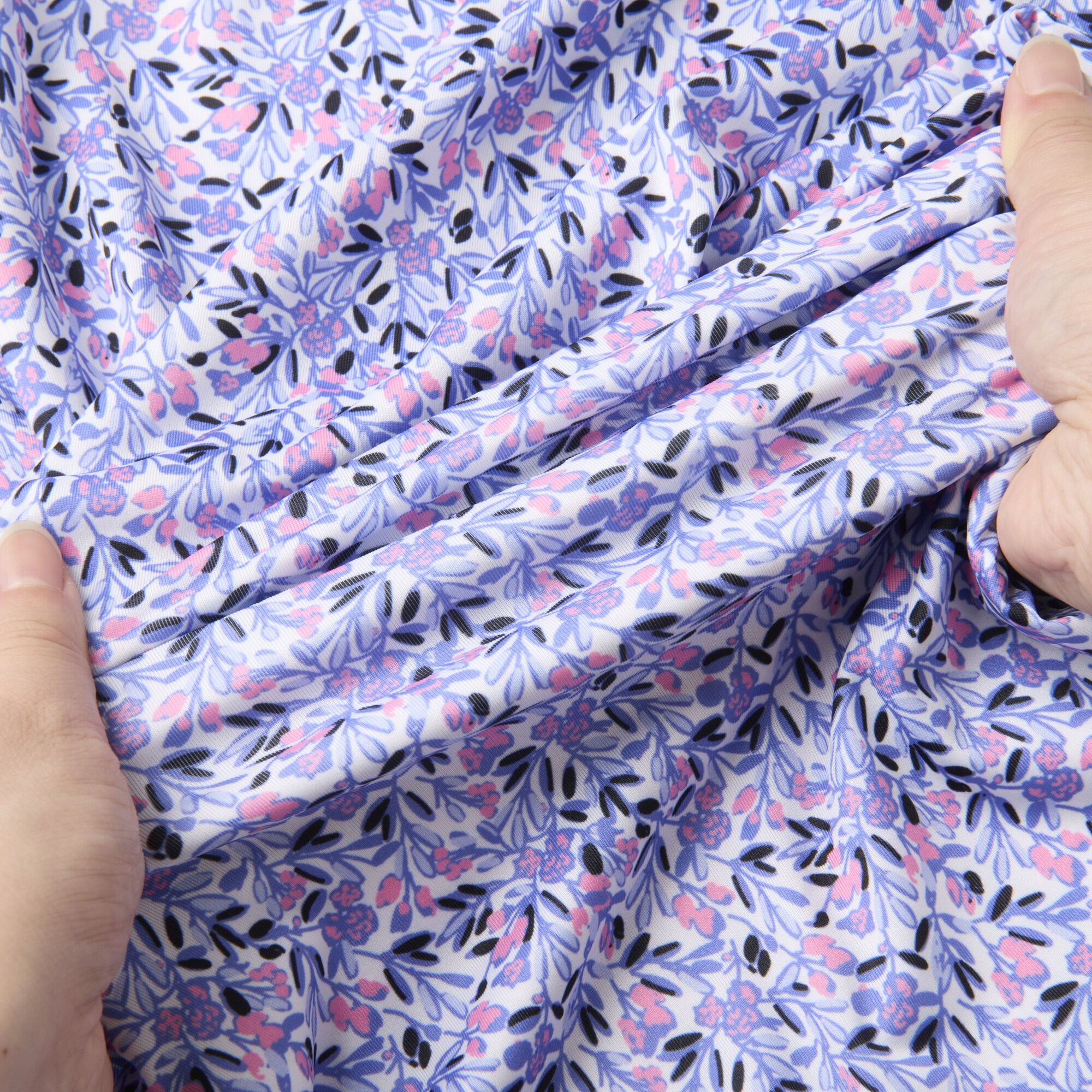 メドウプリント ストレッチライル半袖シャツ