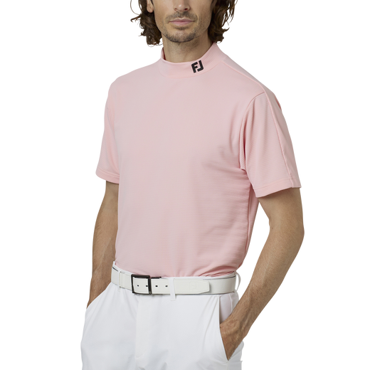 半袖モックネックシャツ