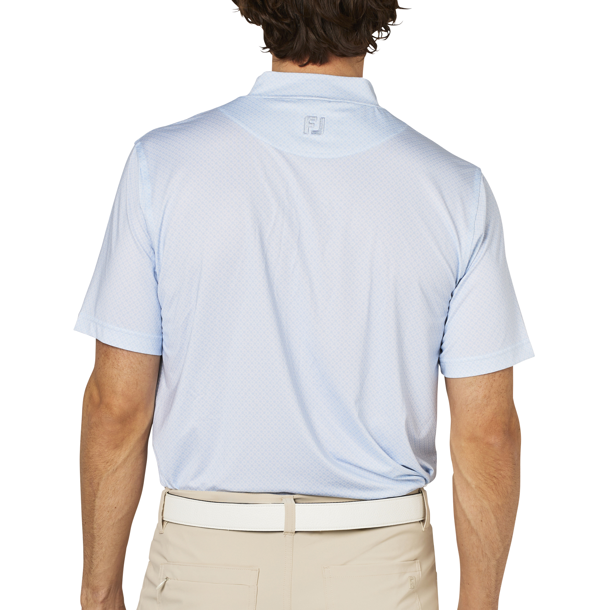 ループプリント半袖モックネックシャツ