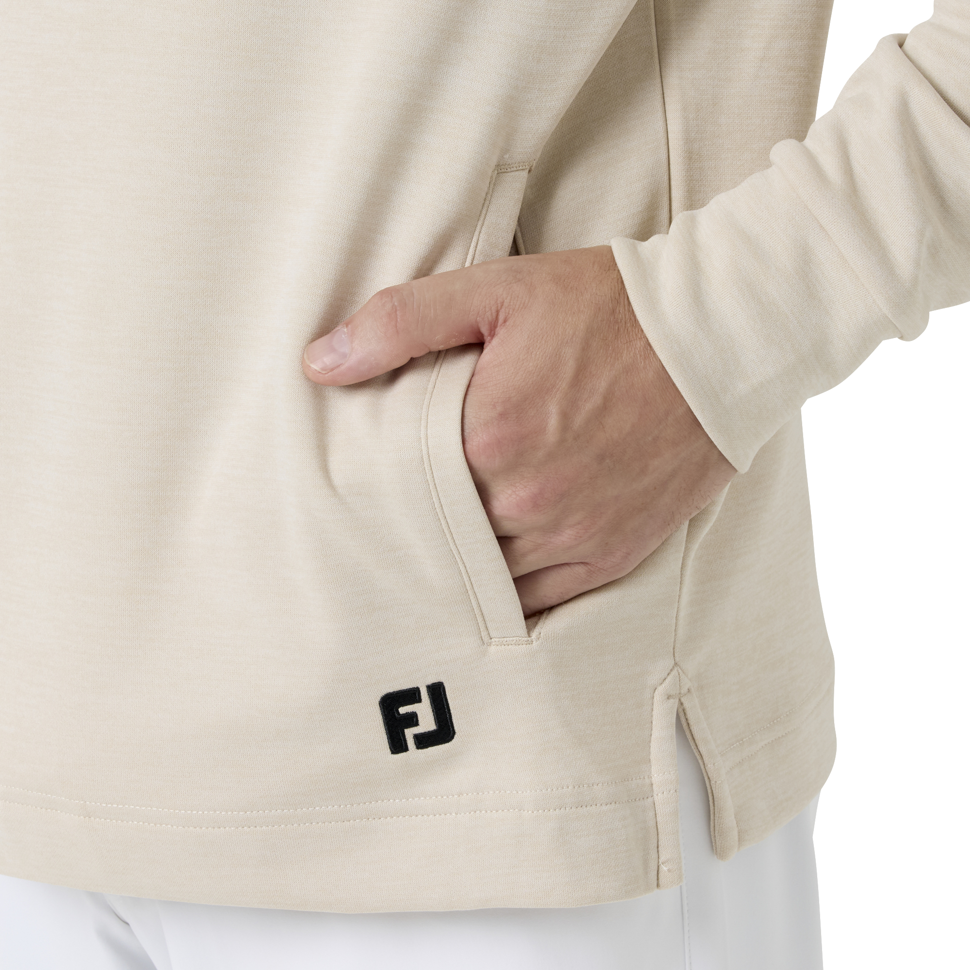 Essential Mens LtWt L/S ストレッチフーディープルオーバー