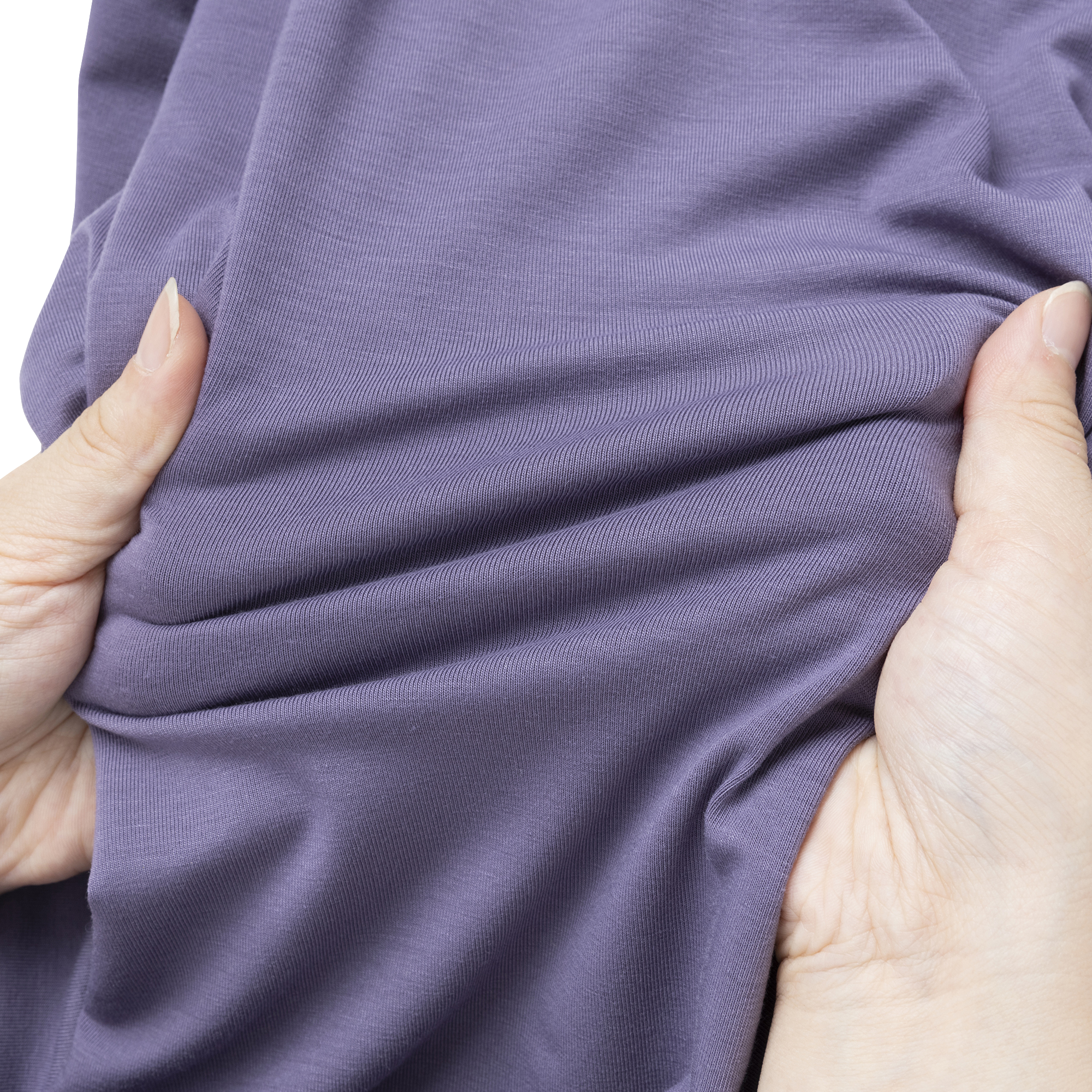 ポップコーンメッシュ襟　スリーブギャザーコットンライクストレッチ半袖シャツ