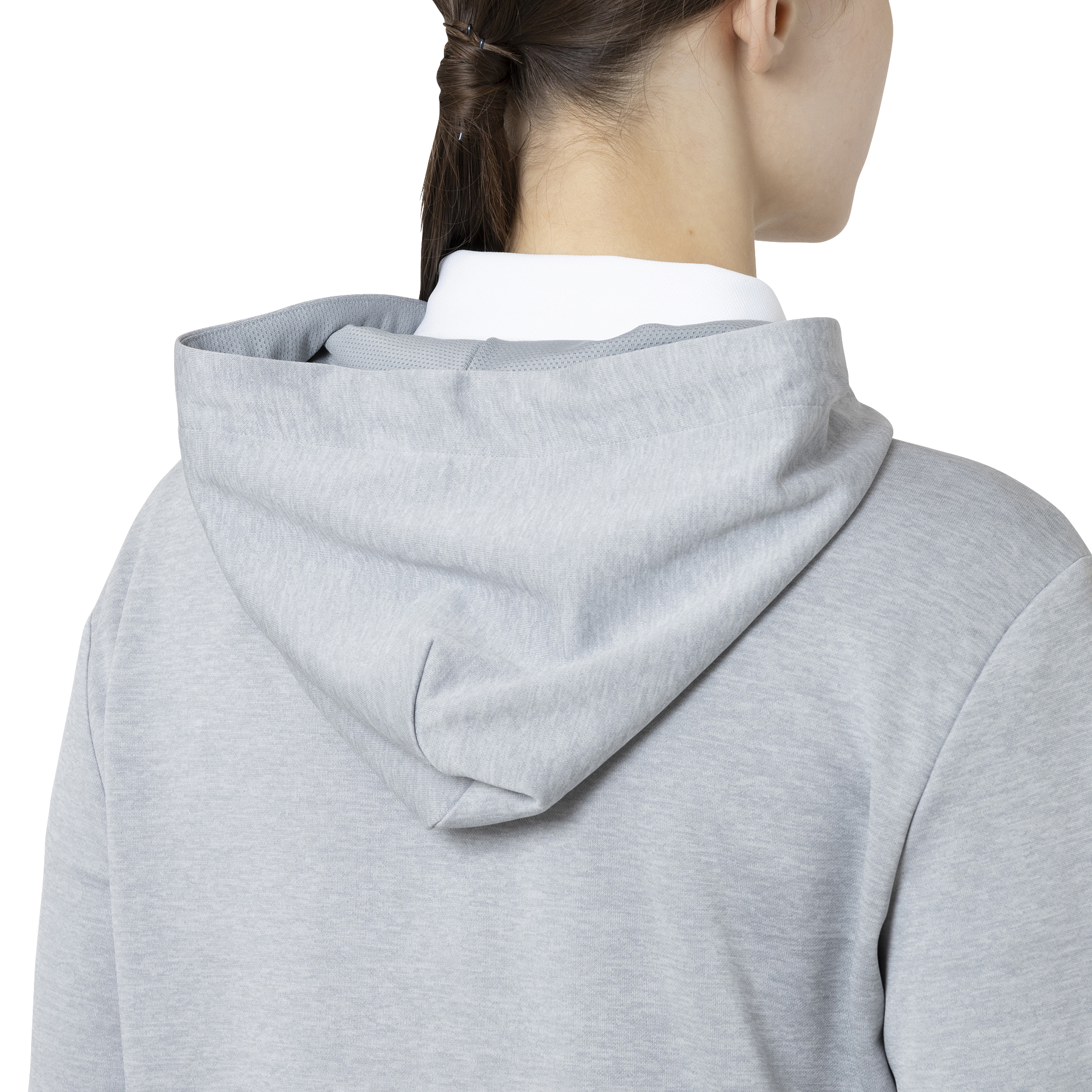 Essential Womens LtWt L/S ストレッチフーディープルオーバー