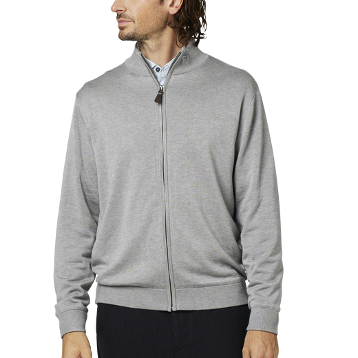 防風ライニングフルジップセーター