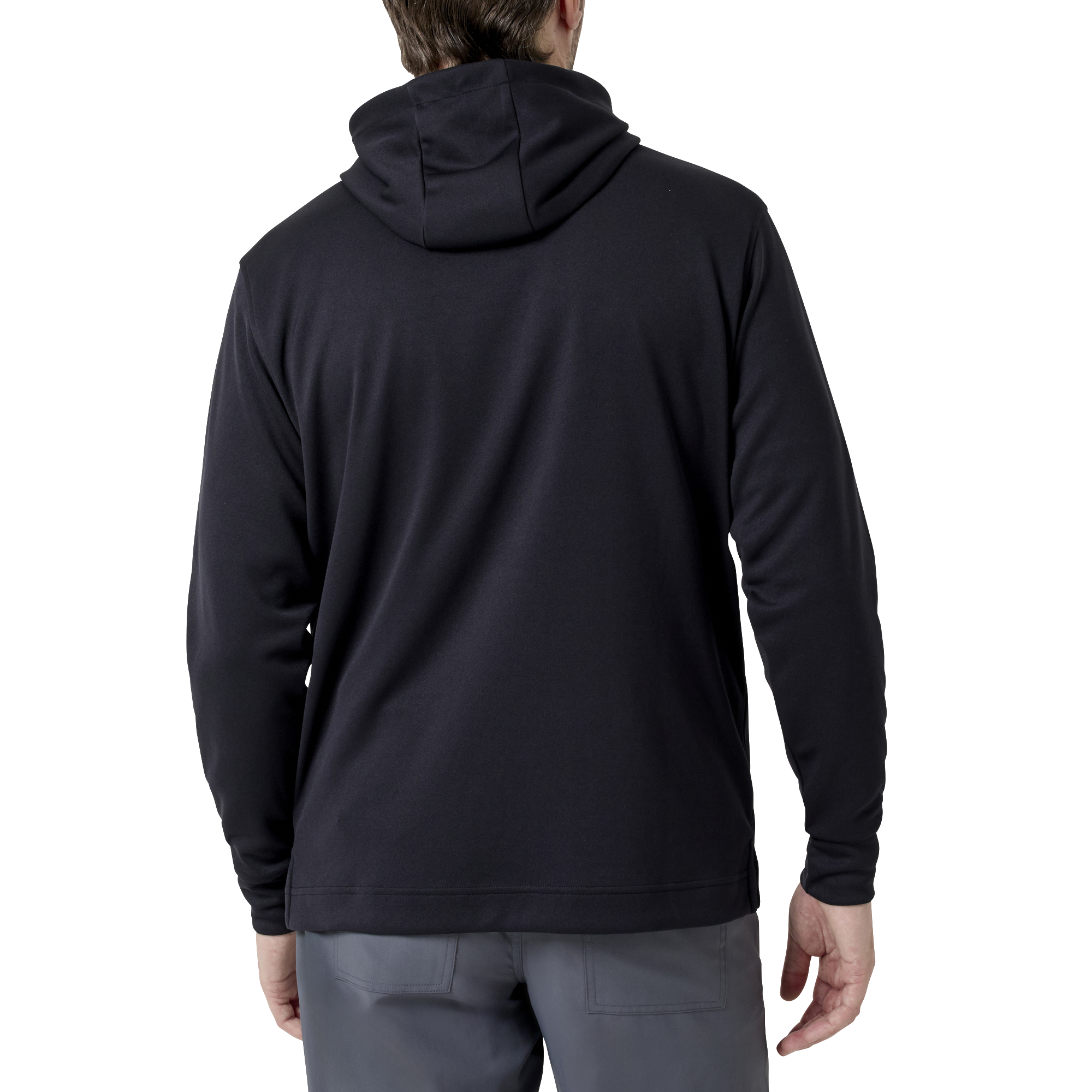 Essential Mens LtWt L/S ストレッチフーディープルオーバー