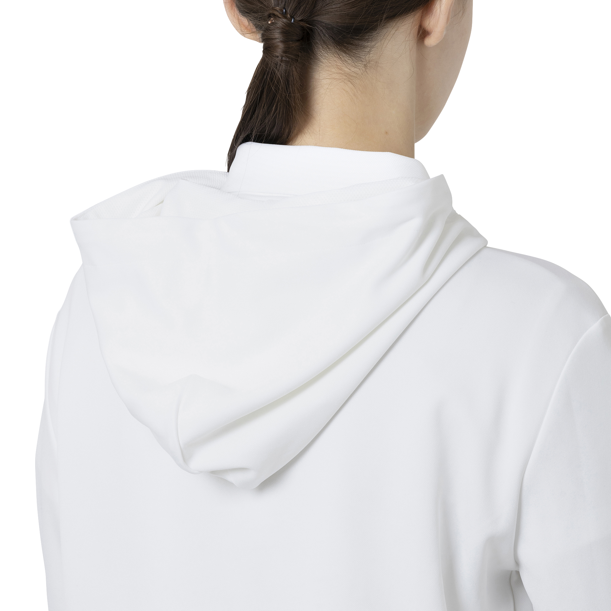 Essential Womens LtWt L/S ストレッチフーディープルオーバー