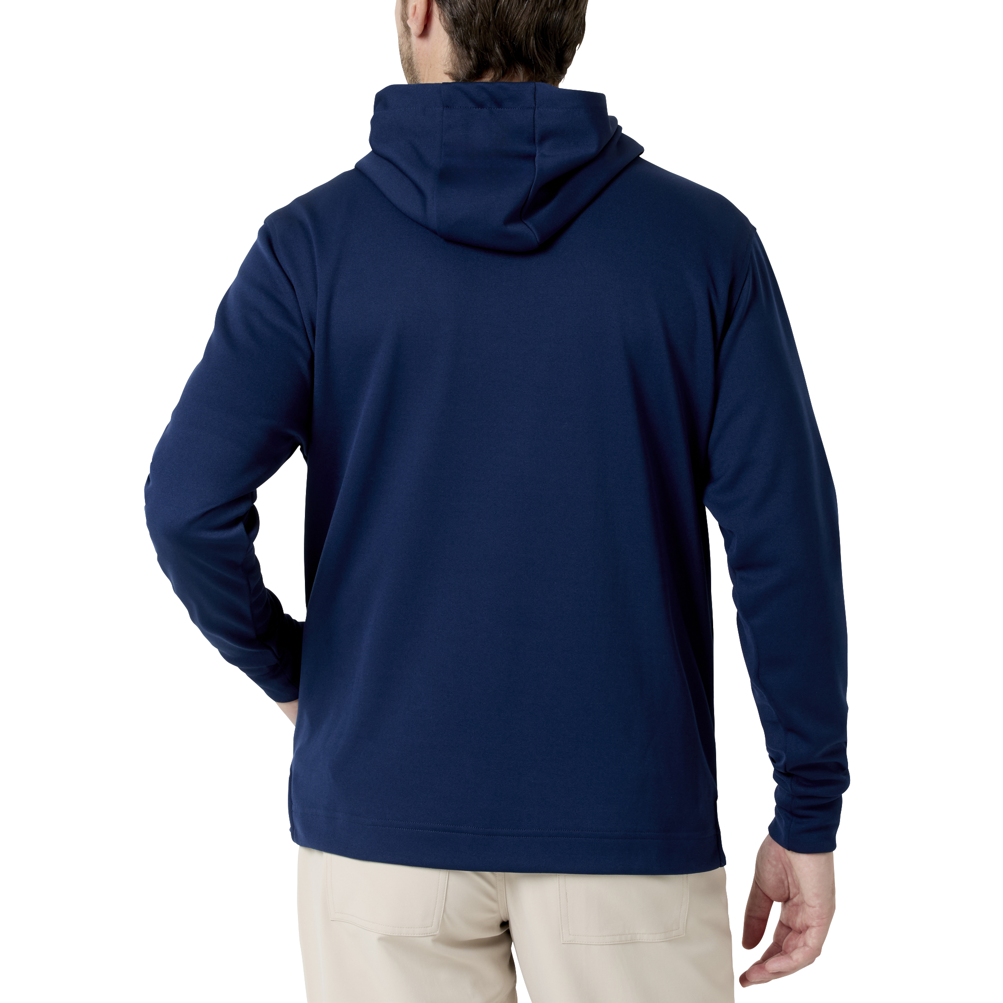 Essential Mens LtWt L/S ストレッチフーディープルオーバー