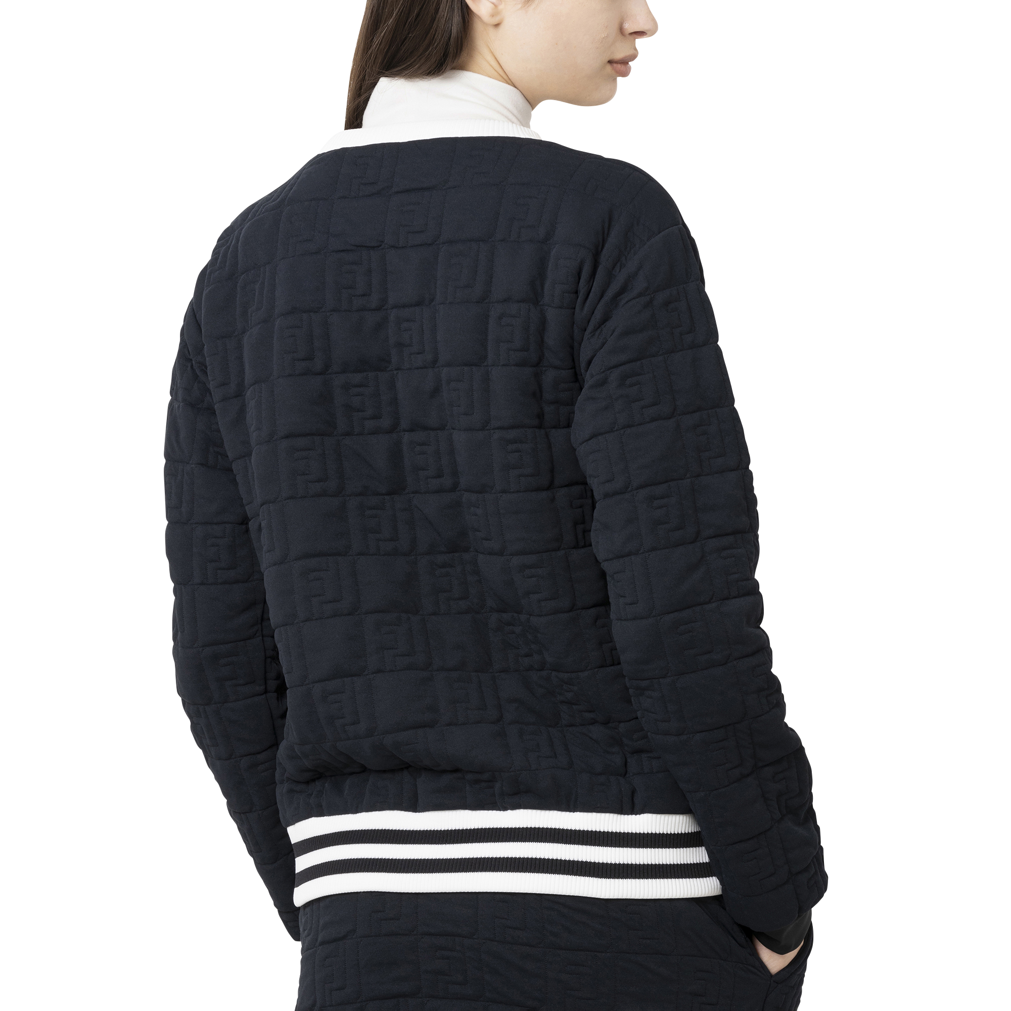 FJロゴジャカード長袖クルーネックプルオーバー