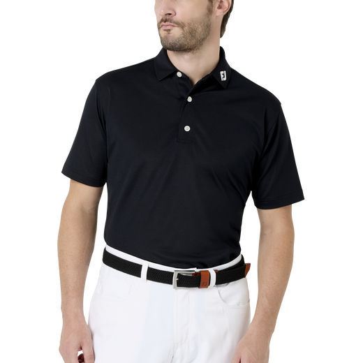 Essential Mens Solid ストレッチ鹿の子半袖シャツ