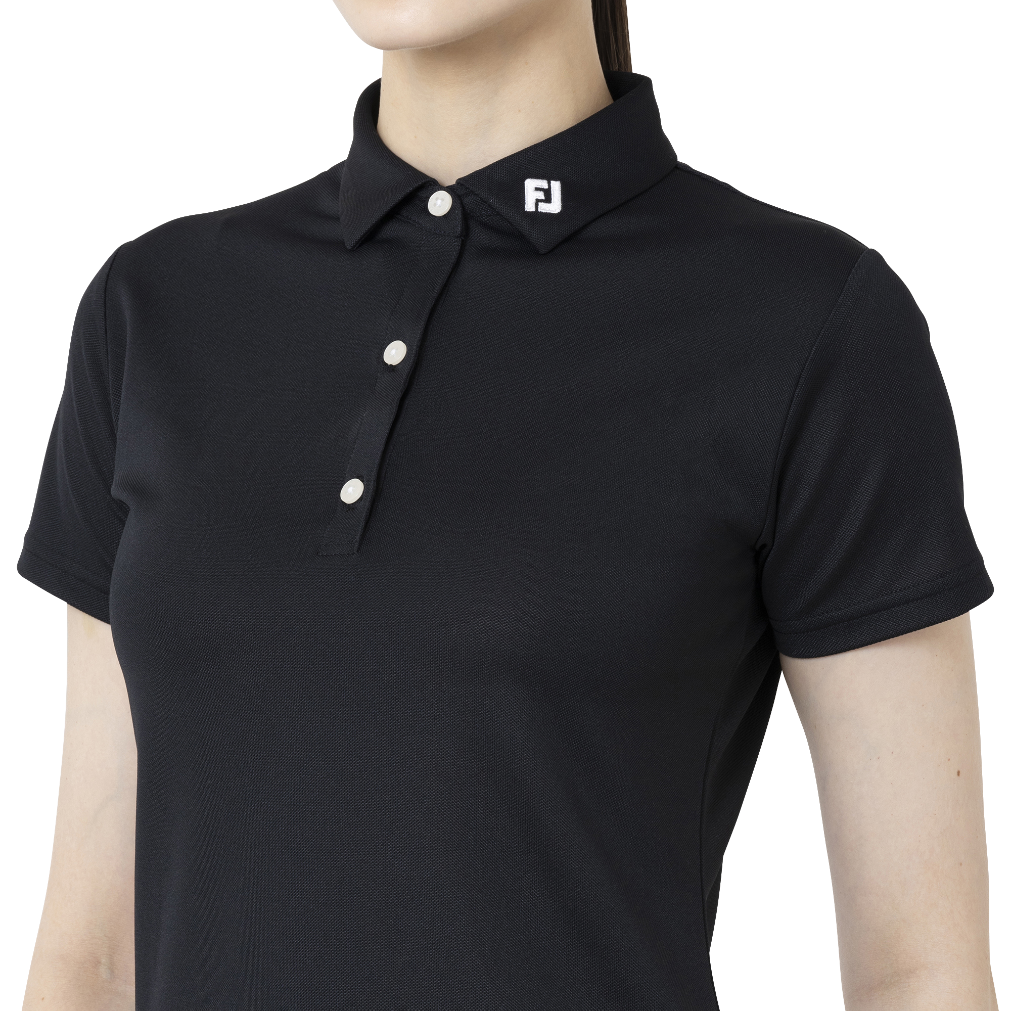 Essential Womens Solid ストレッチ鹿の子半袖シャツ