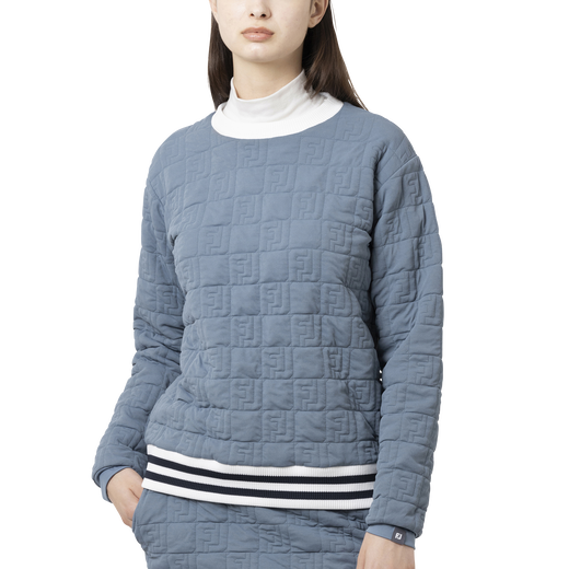 FJロゴジャカード長袖クルーネックプルオーバー