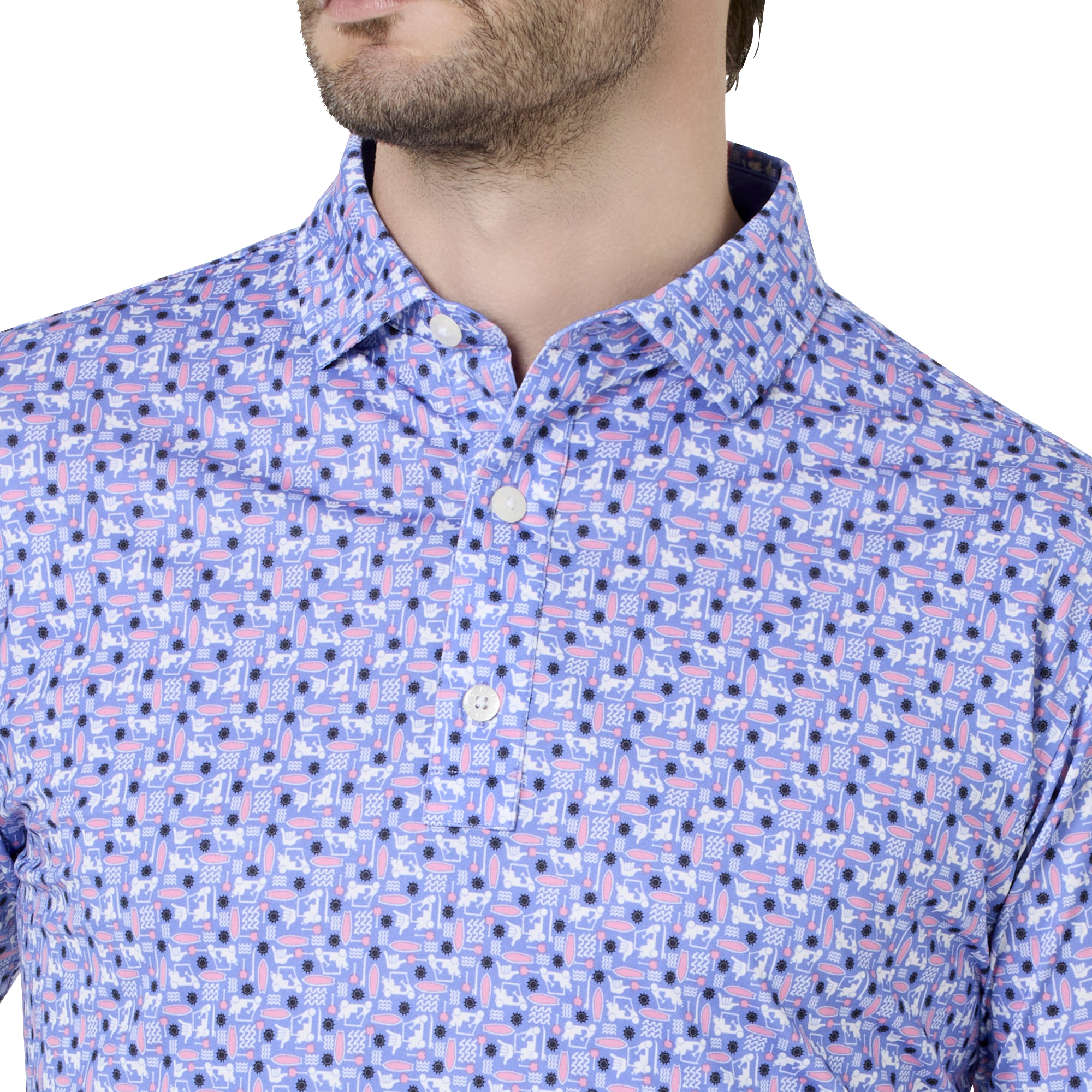 サーフズアップ ストレッチライル半袖シャツ