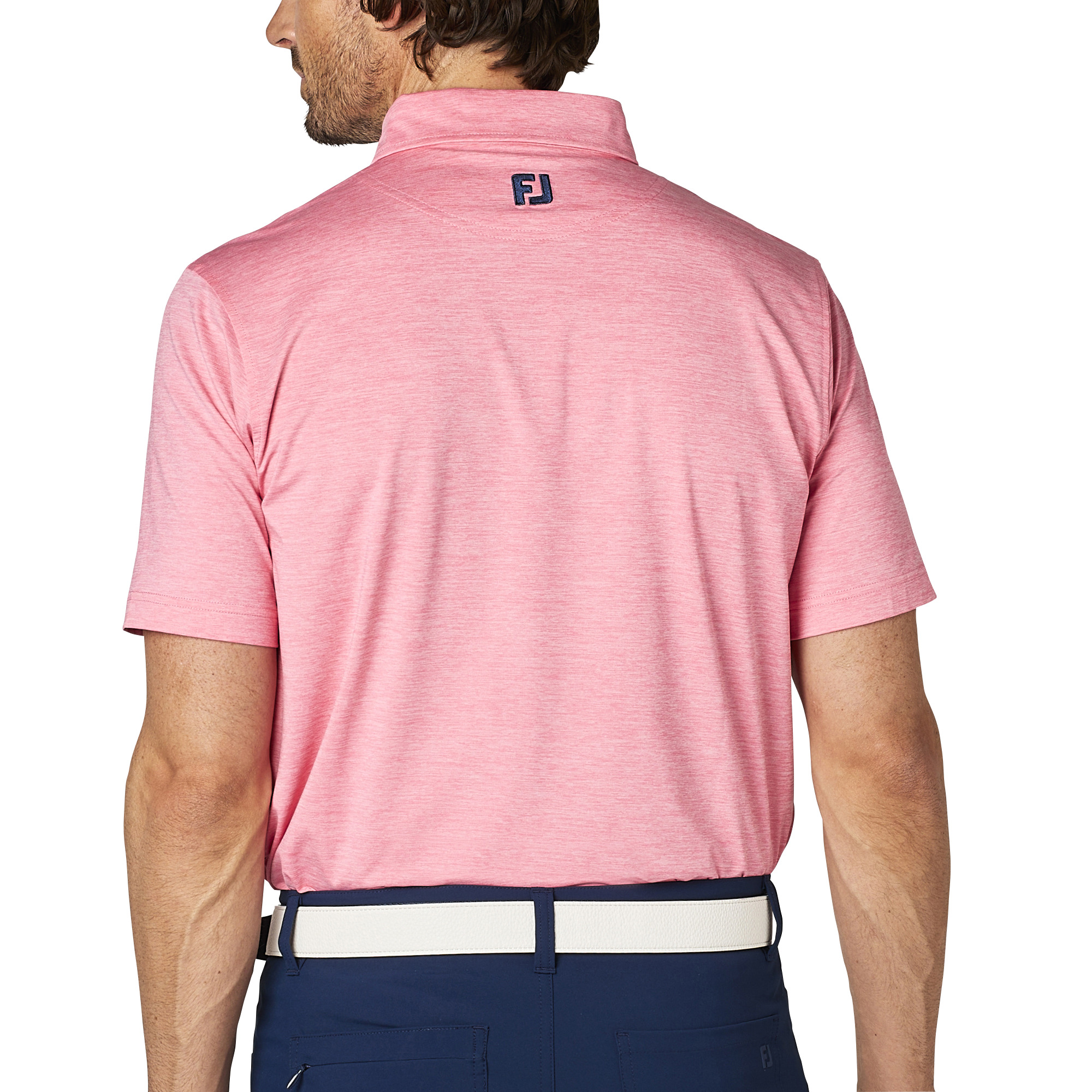 ヘザープリント半袖ボタンダウンシャツ