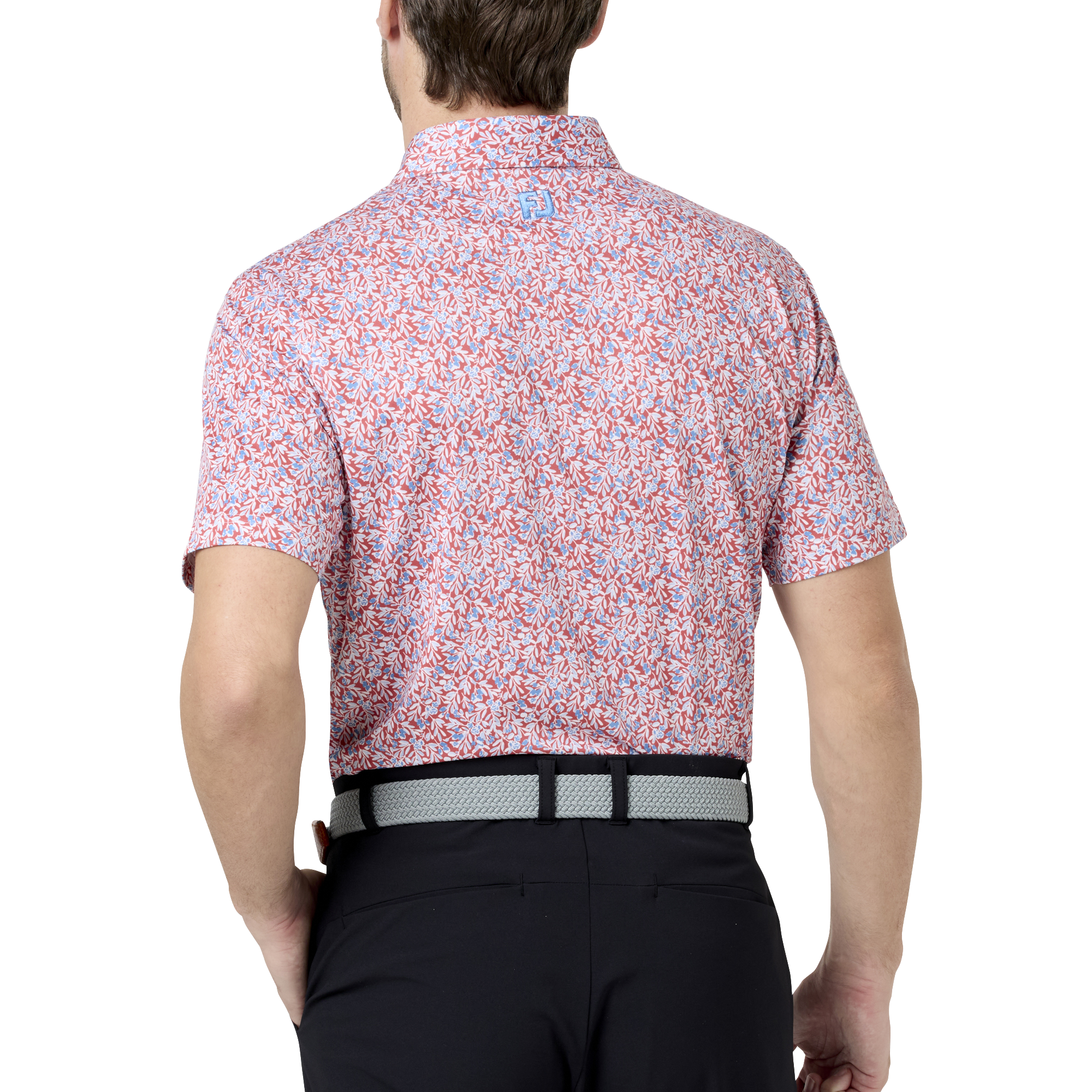 メドウプリント ストレッチライル半袖シャツ