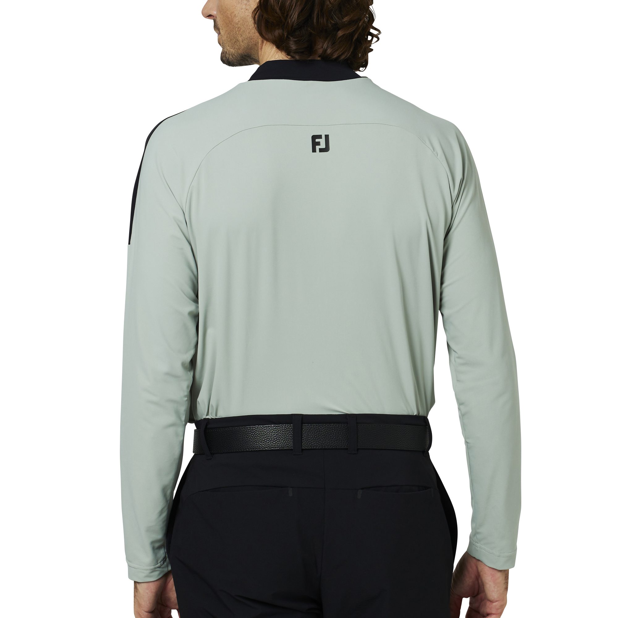 ショルダーライン長袖モックネックシャツ