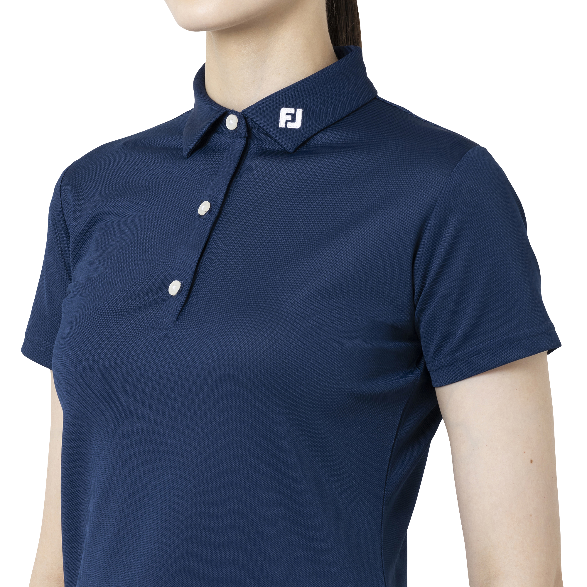 Essential Womens Solid ストレッチ鹿の子半袖シャツ