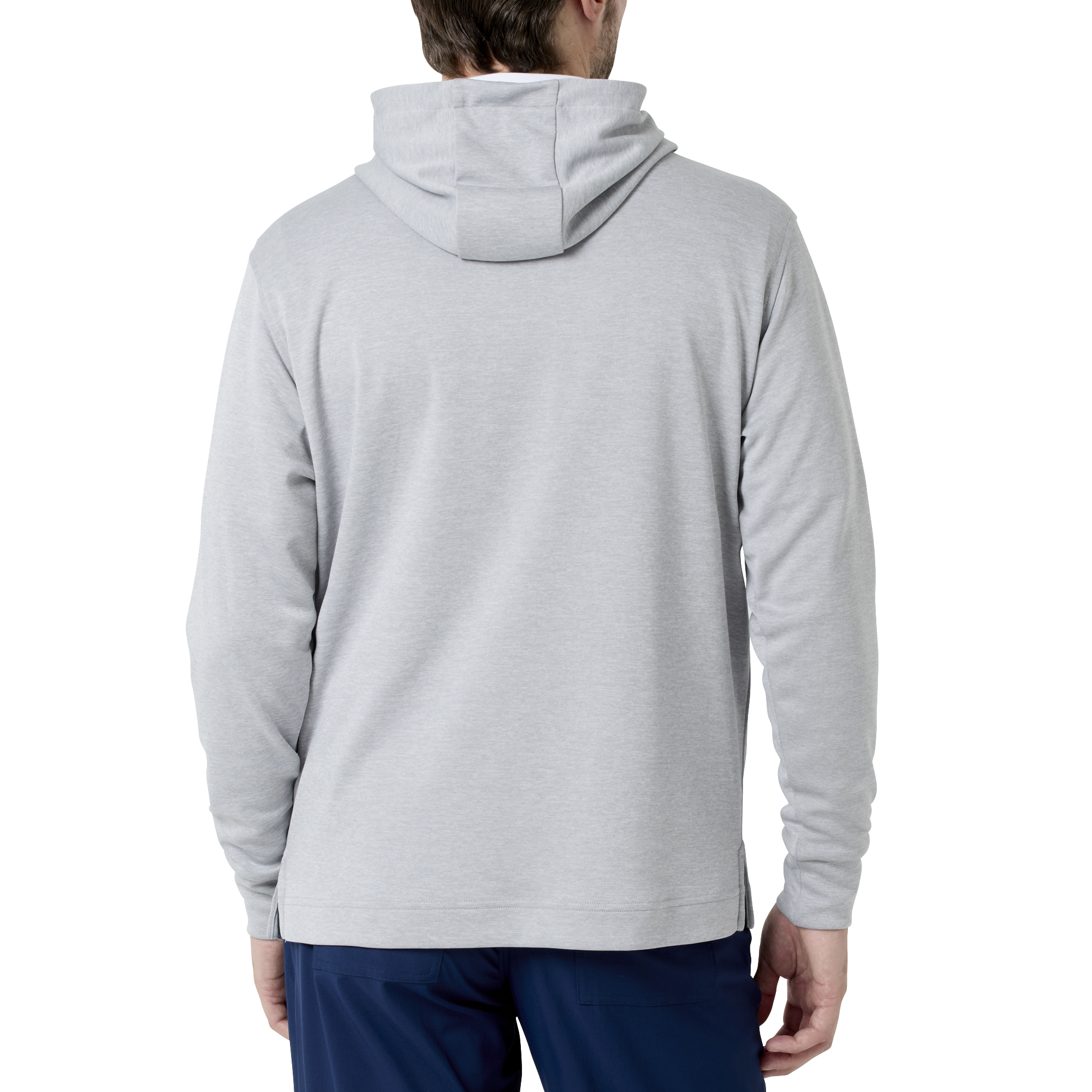 Essential Mens LtWt L/S ストレッチフーディープルオーバー