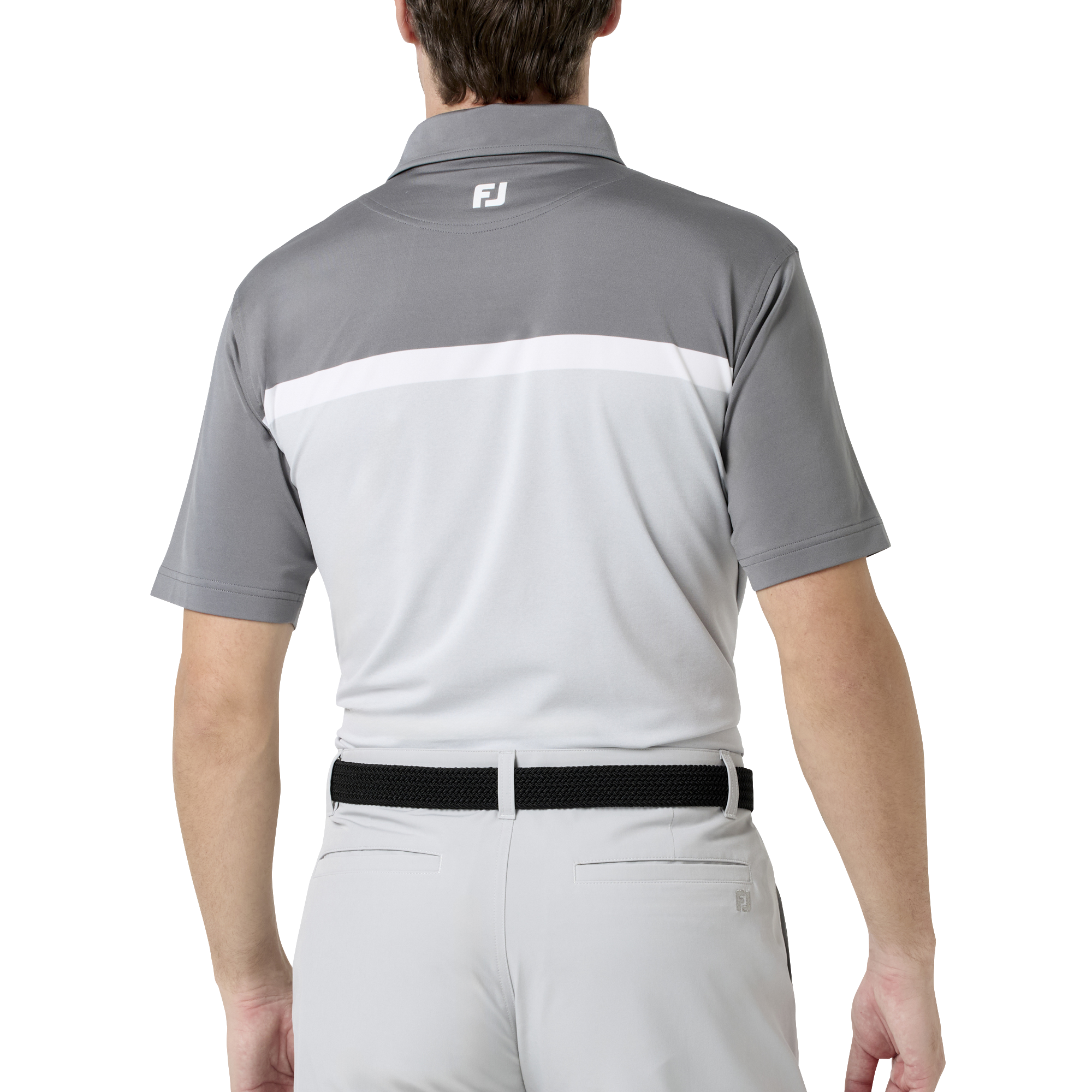 Essential M's カラーブロック ストレッチライル半袖シャツ