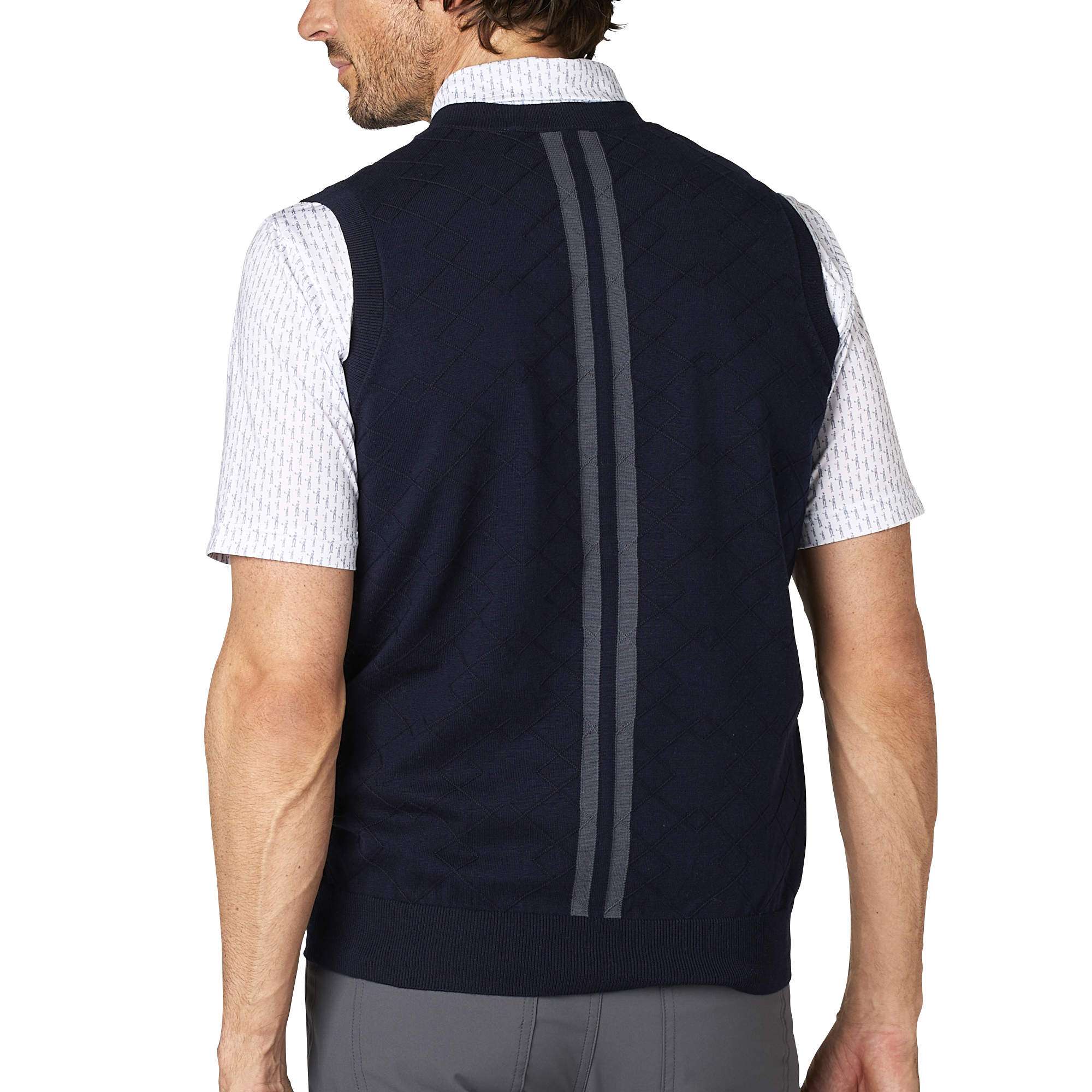 アーガイル柄Vネックセーターベスト