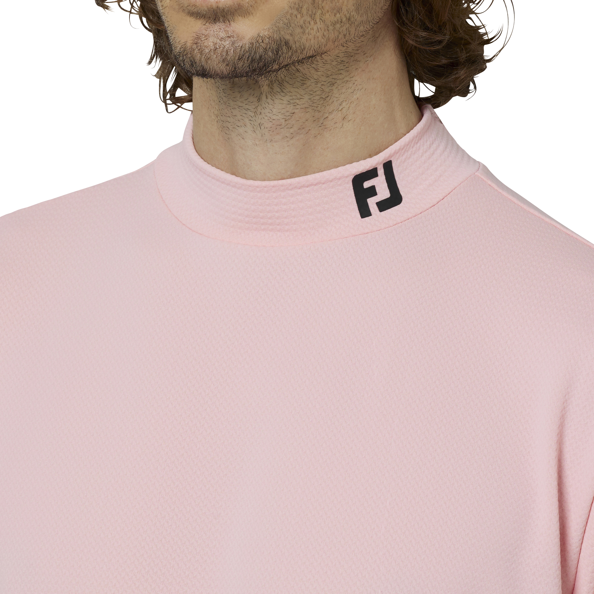 半袖モックネックシャツ