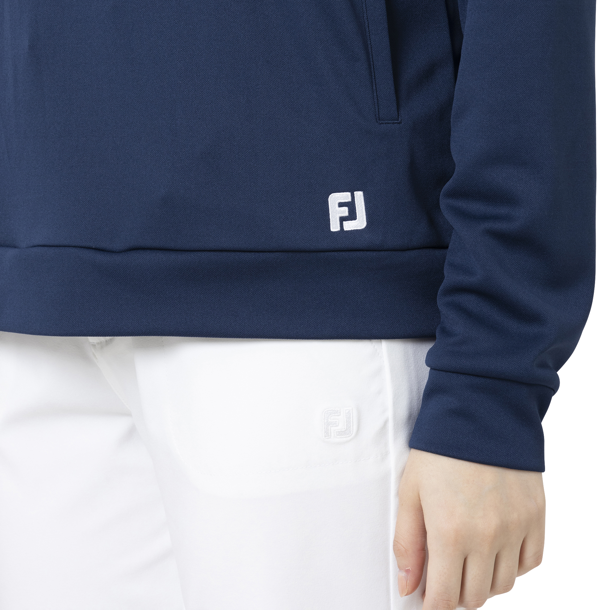 Essential Womens LtWt L/S ストレッチフーディープルオーバー