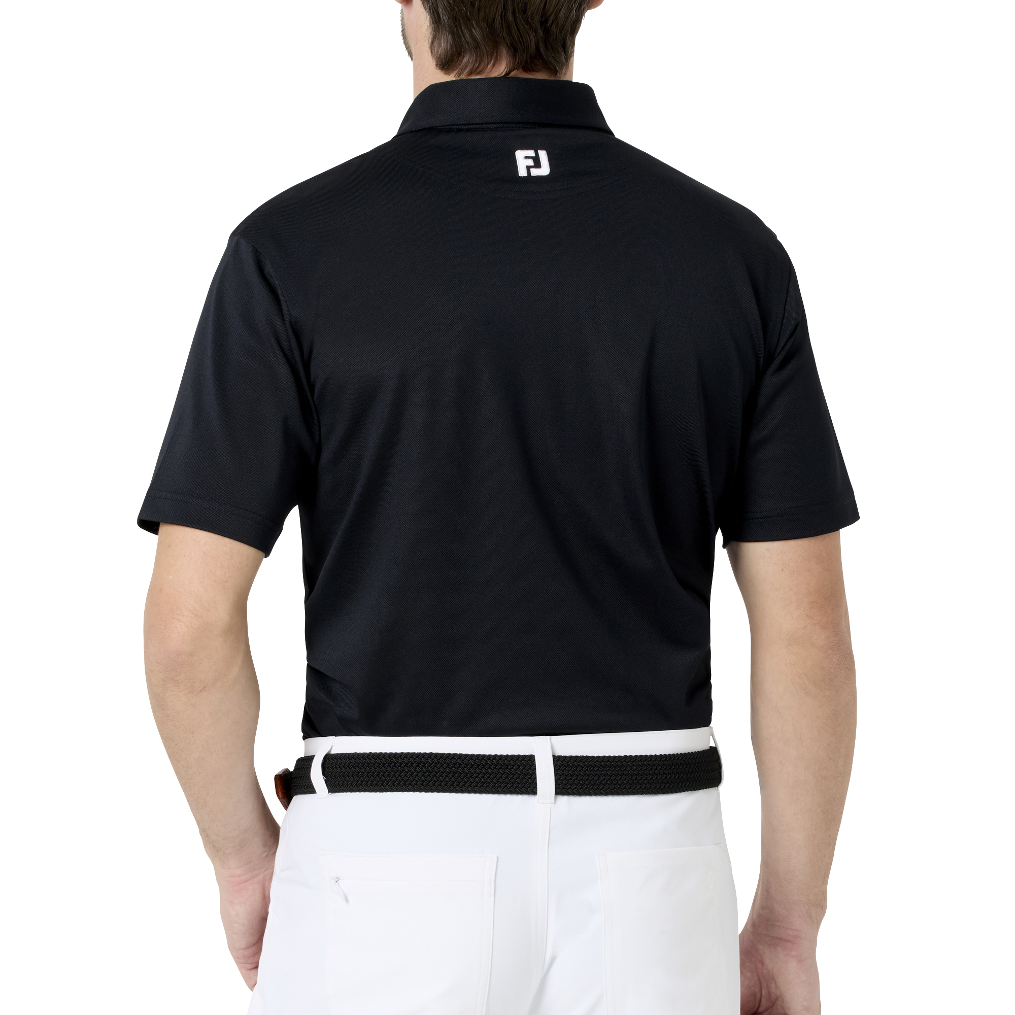 Essential Mens Solid ストレッチ鹿の子半袖シャツ