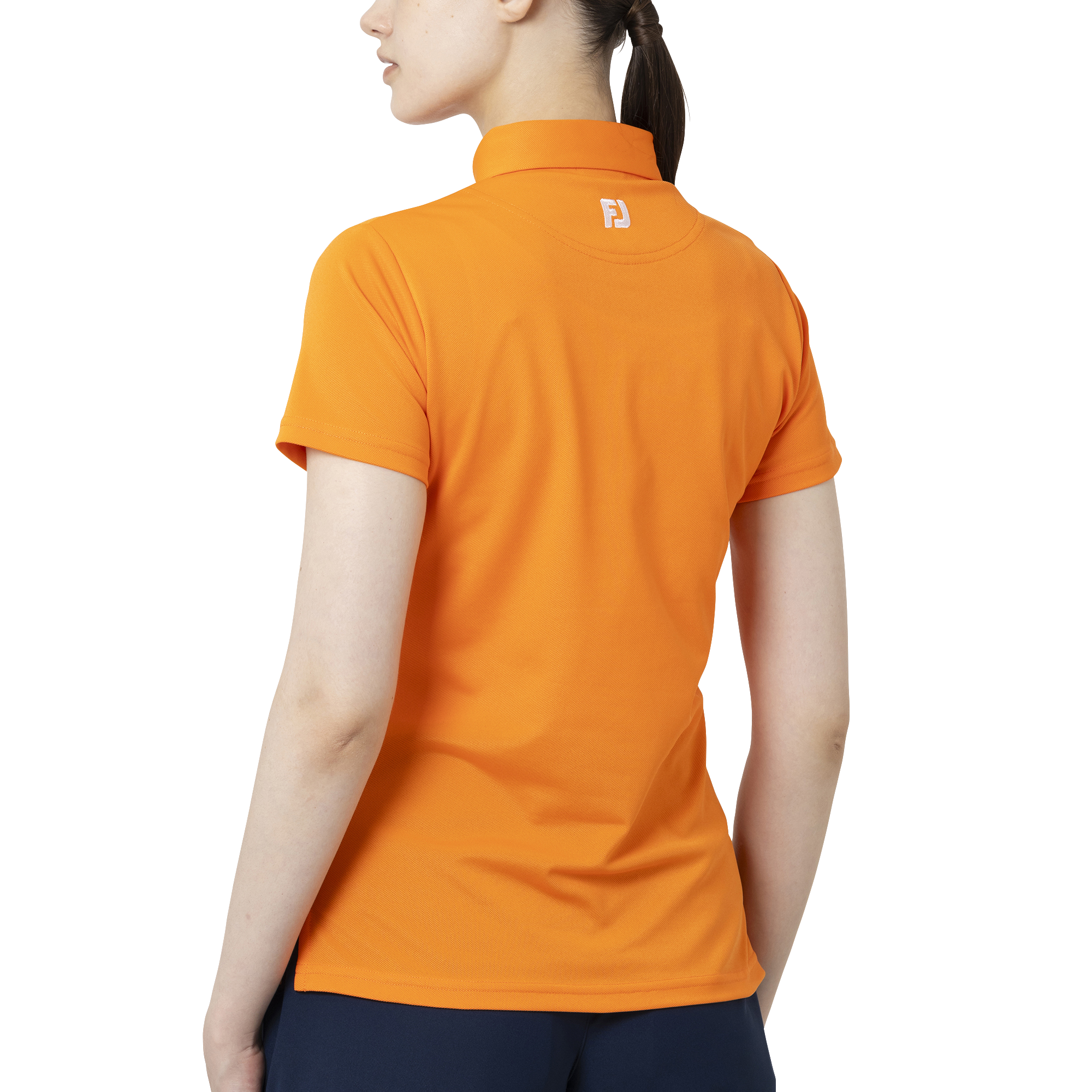 Essential Womens Solid ストレッチ鹿の子半袖シャツ