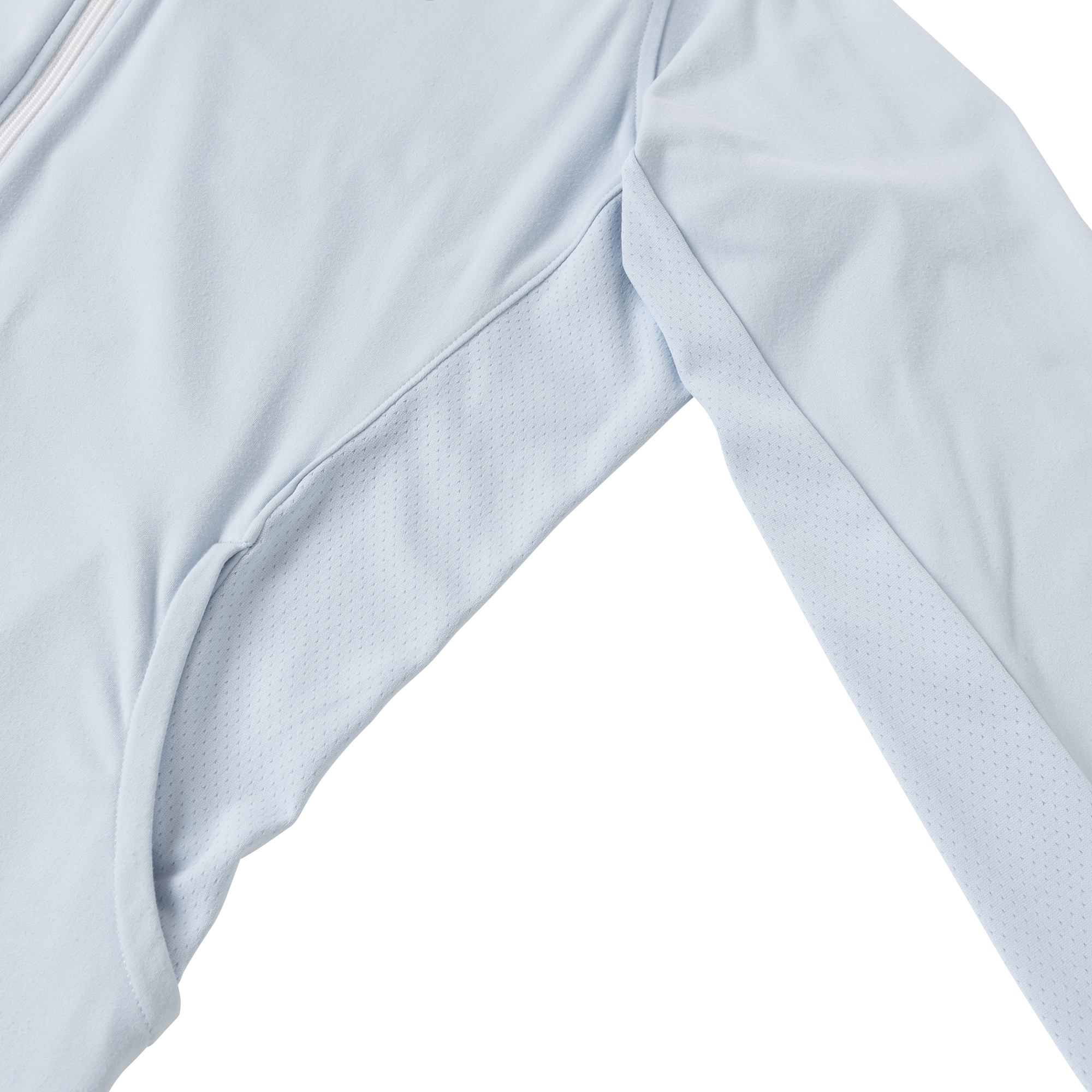 サイドメッシュ長袖フルジップフーディー