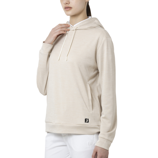 Essential Womens LtWt L/S ストレッチフーディープルオーバー