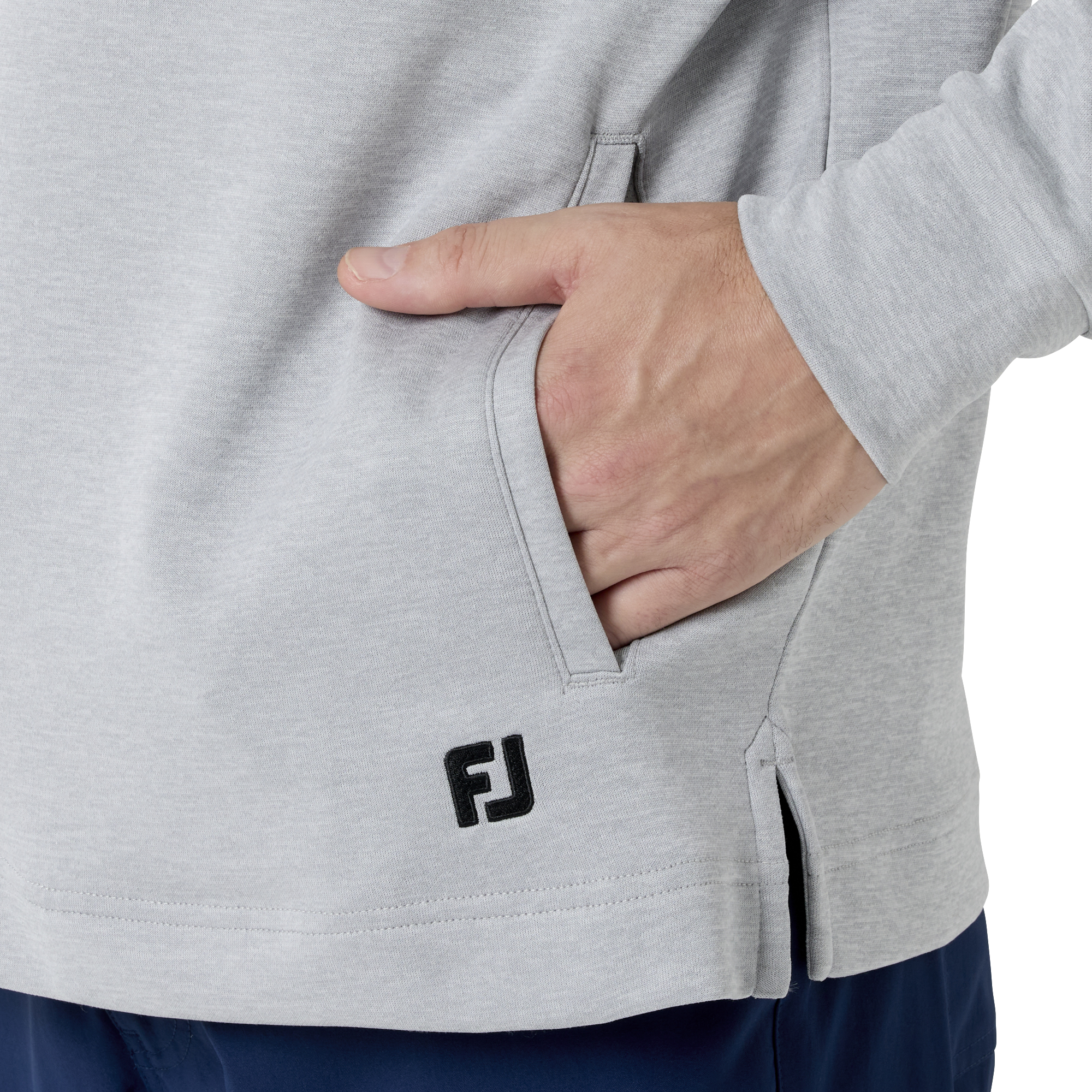 Essential Mens LtWt L/S ストレッチフーディープルオーバー