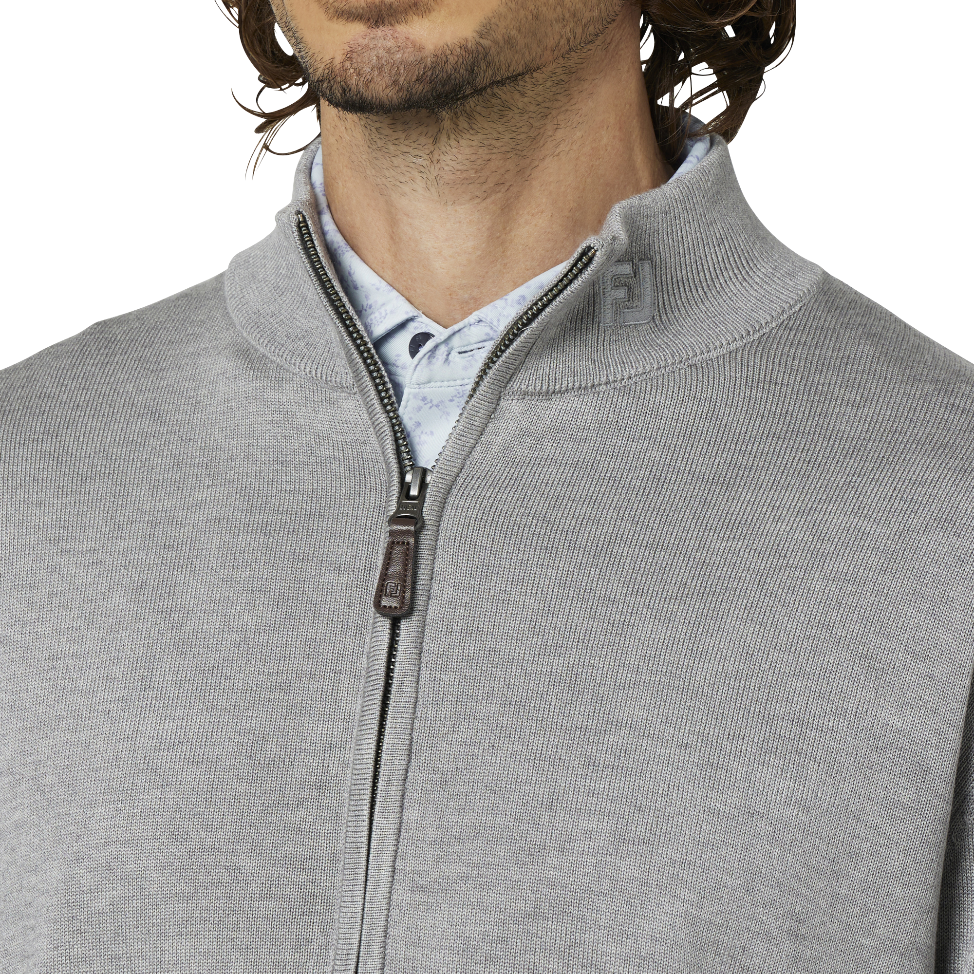 防風ライニングフルジップセーター