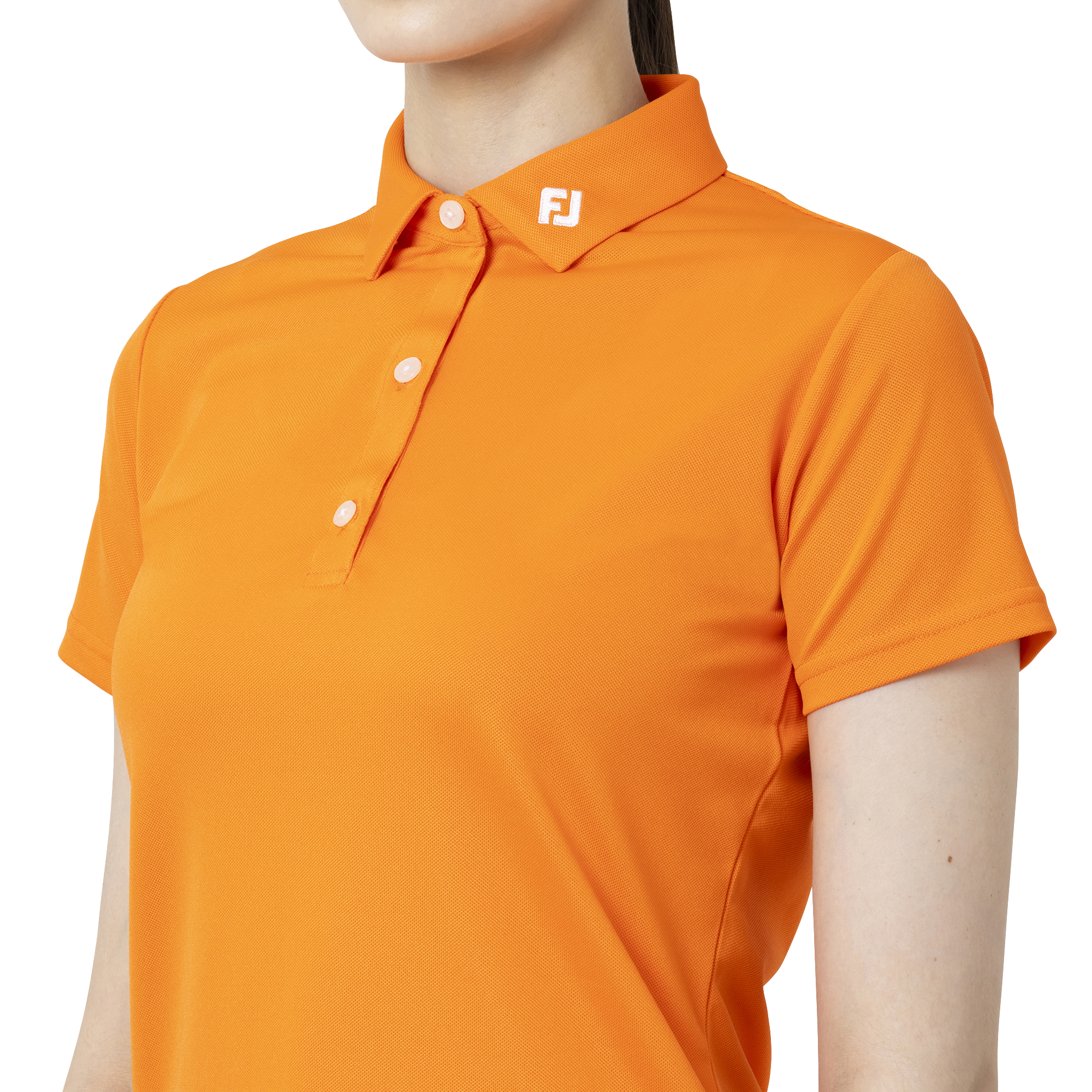 Essential Womens Solid ストレッチ鹿の子半袖シャツ