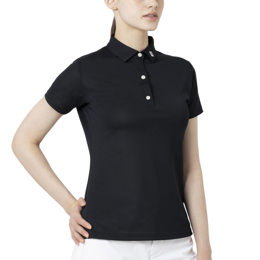 Essential Womens Solid ストレッチ鹿の子半袖シャツ