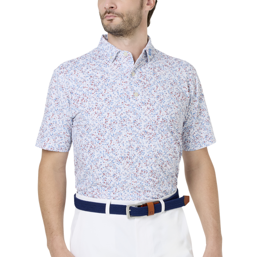 ウオーターカラー ストレッチ鹿の子半袖シャツ