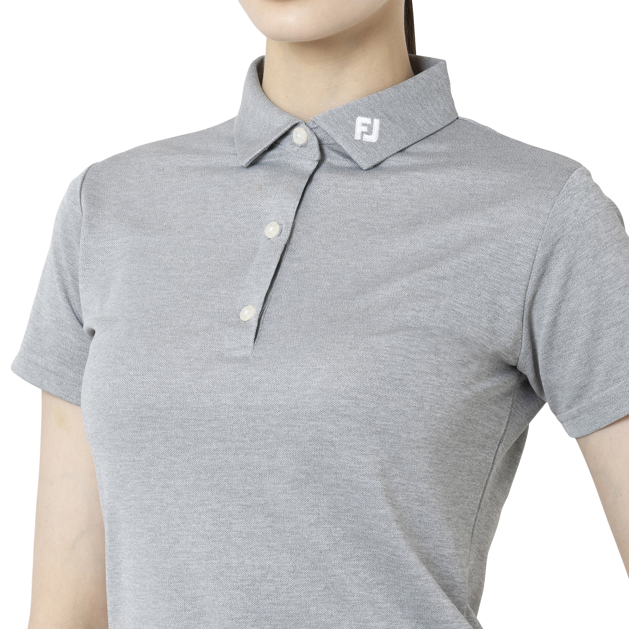 Essential Womens Solid ストレッチ鹿の子半袖シャツ