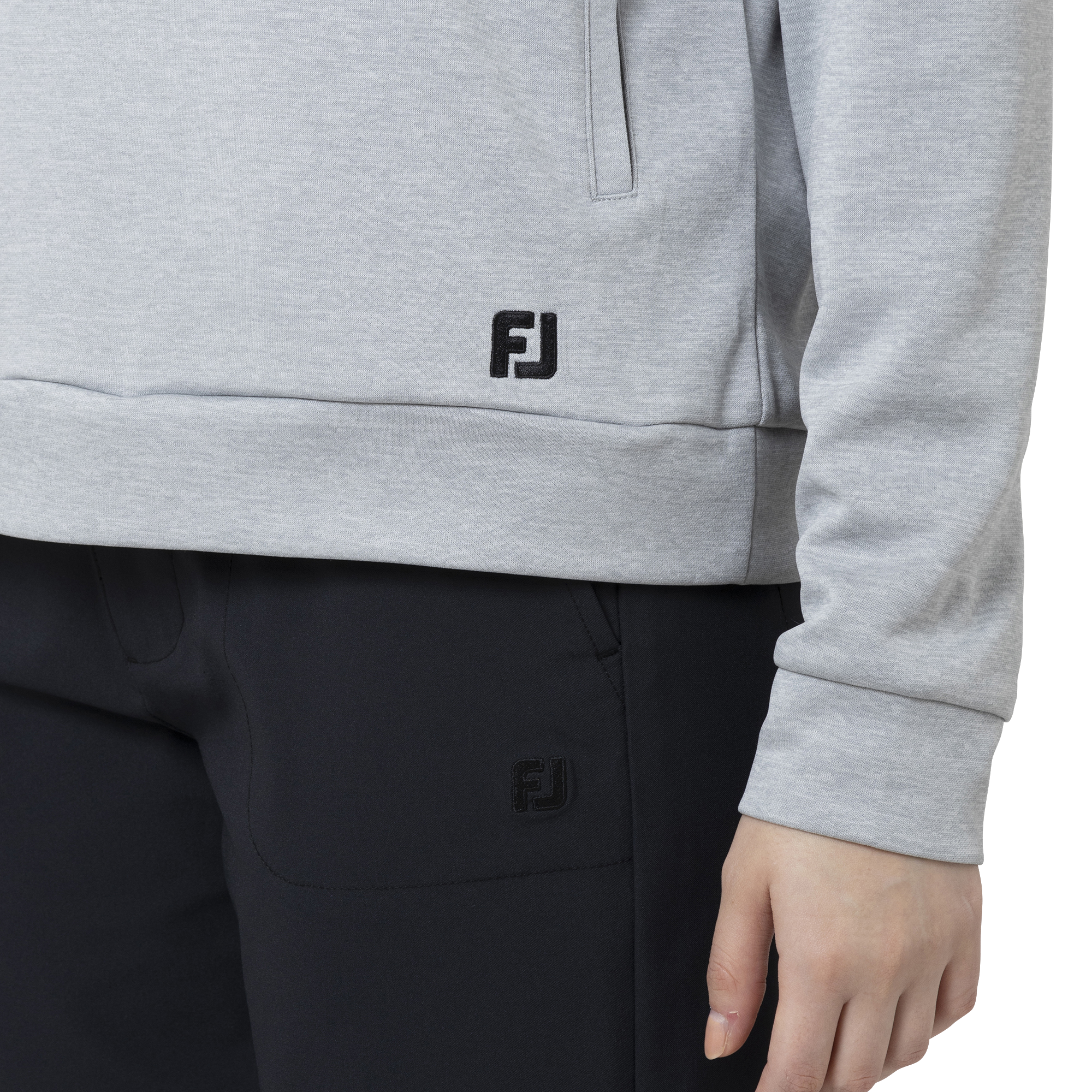 Essential Womens LtWt L/S ストレッチフーディープルオーバー