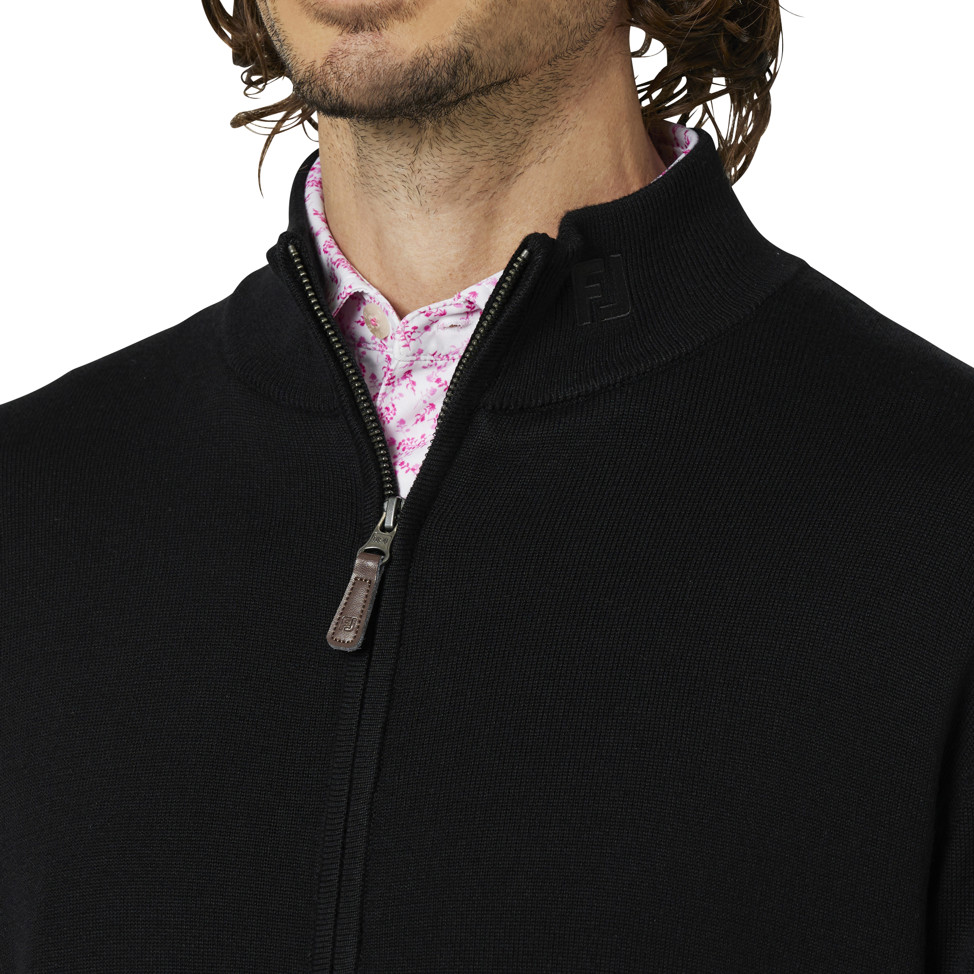 防風ライニングフルジップセーター