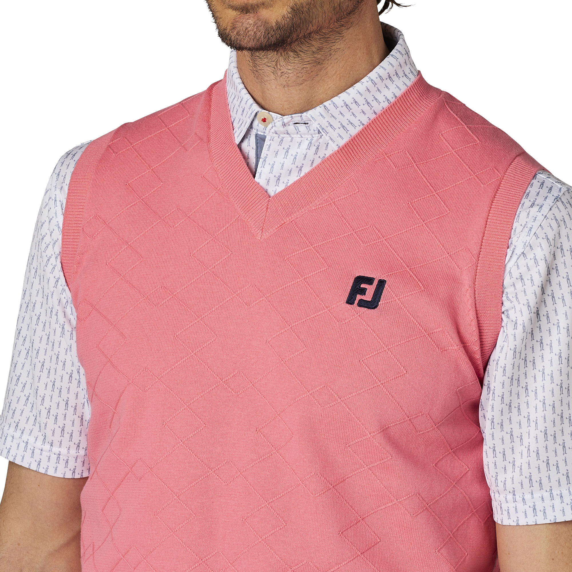 アーガイル柄Vネックセーターベスト