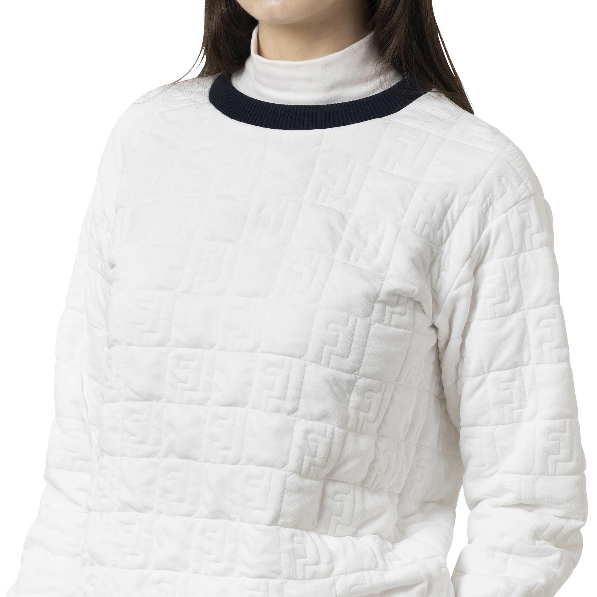 FJロゴジャカード長袖クルーネックプルオーバー