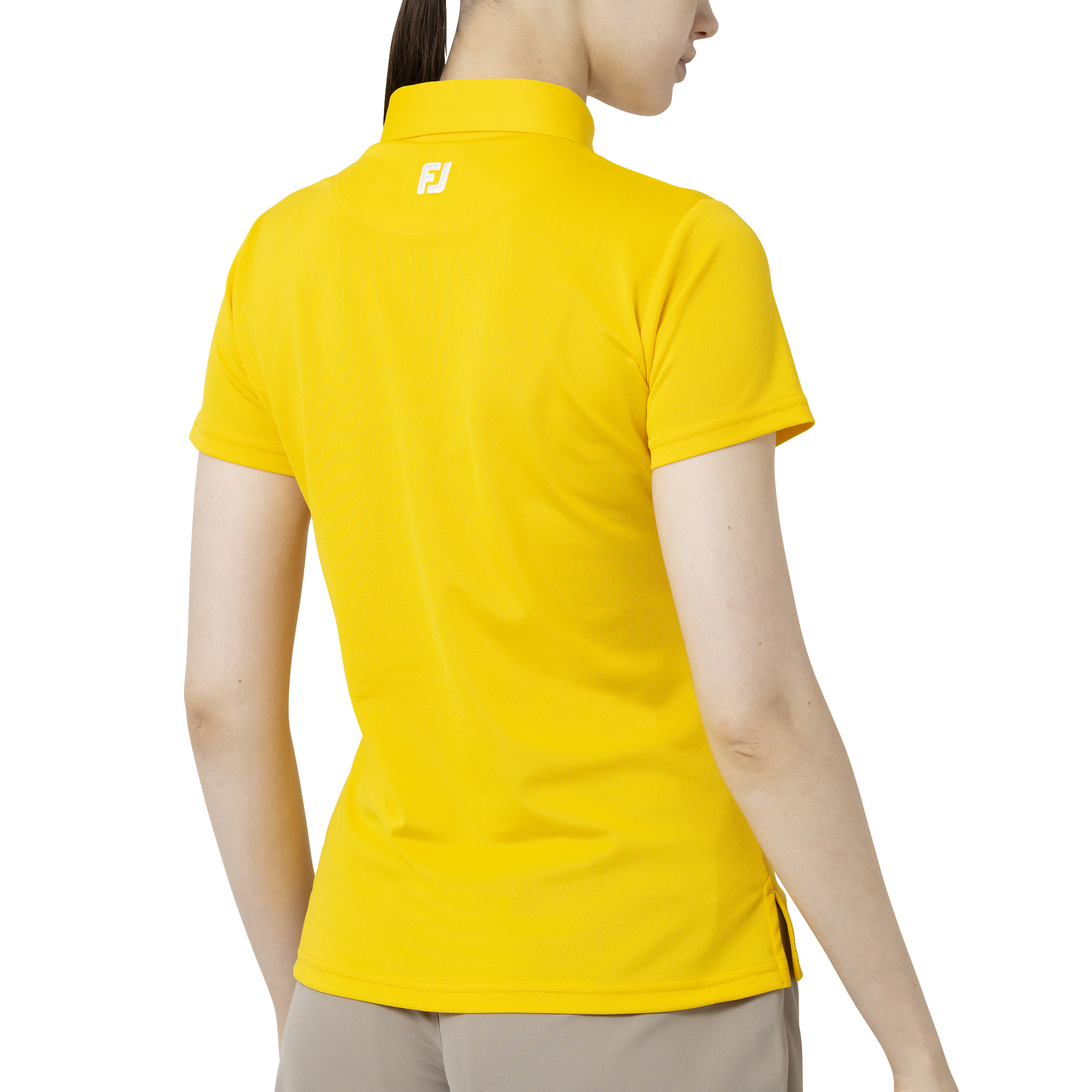 Essential Womens Solid ストレッチ鹿の子半袖シャツ