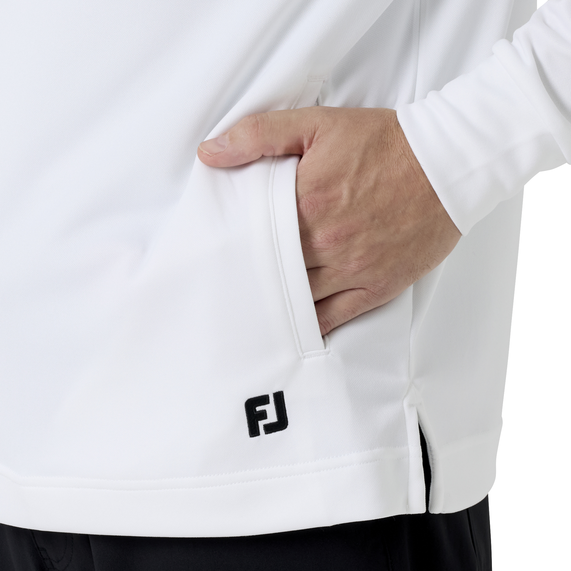 Essential Mens LtWt L/S ストレッチフーディープルオーバー