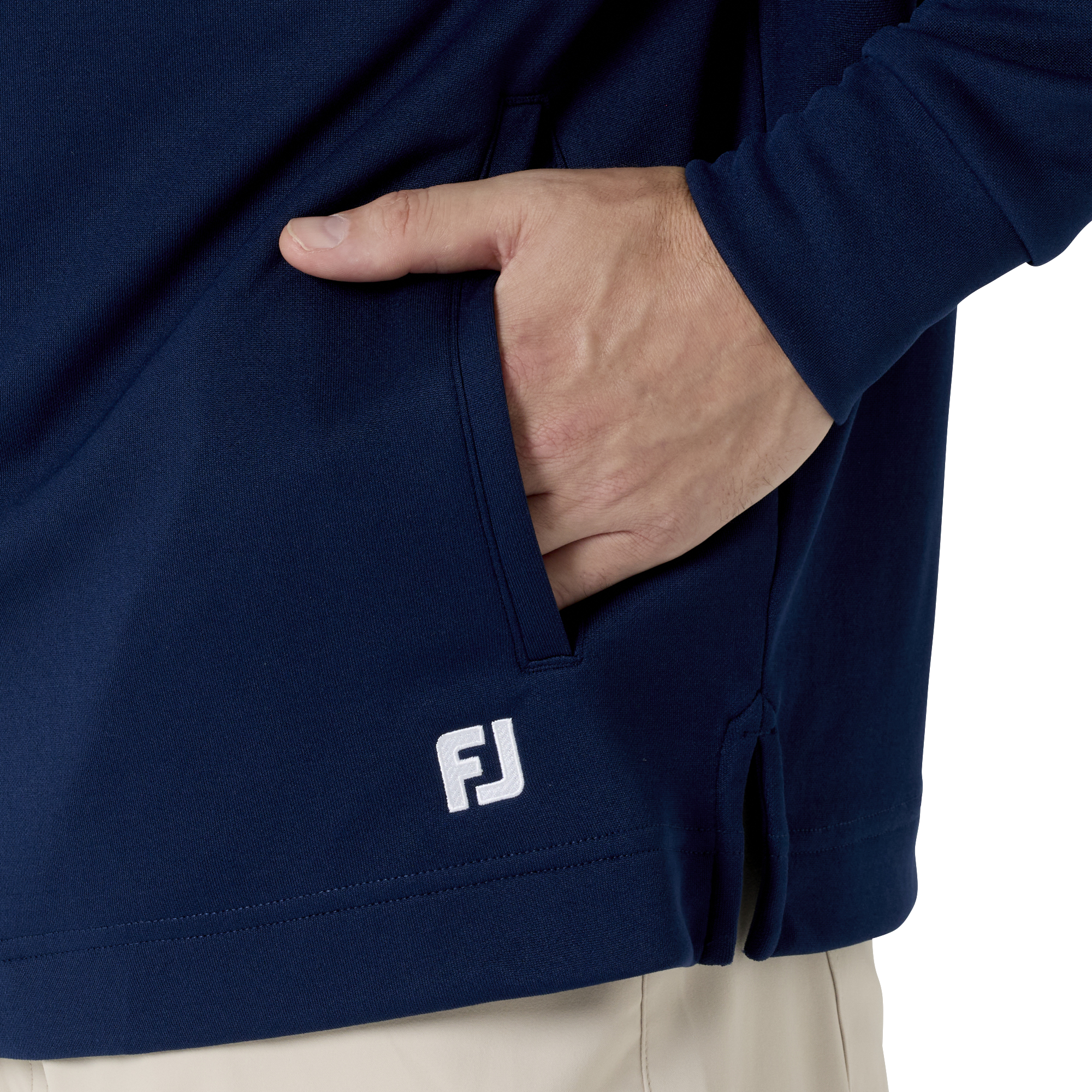 Essential Mens LtWt L/S ストレッチフーディープルオーバー