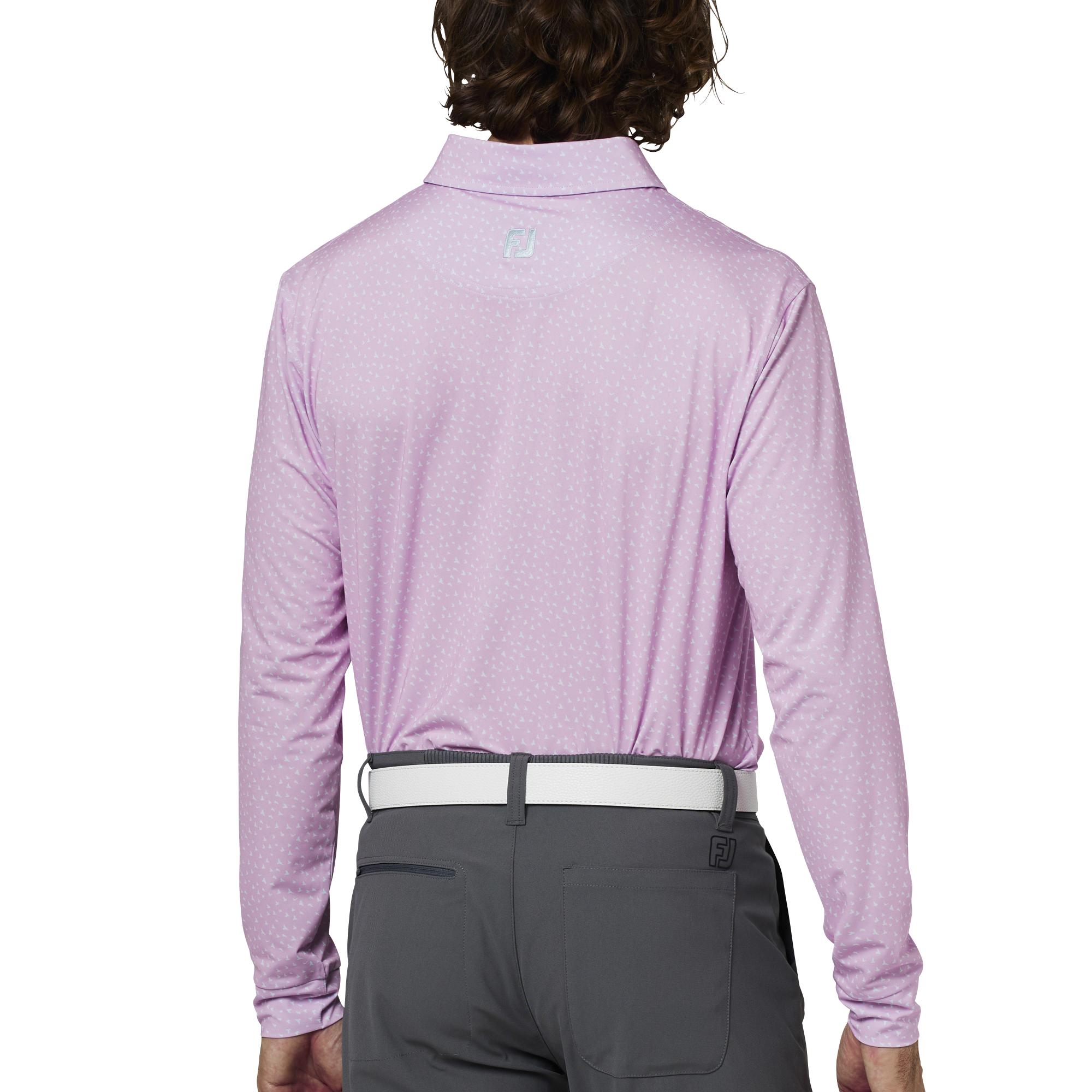 バードプリント長袖シャツ