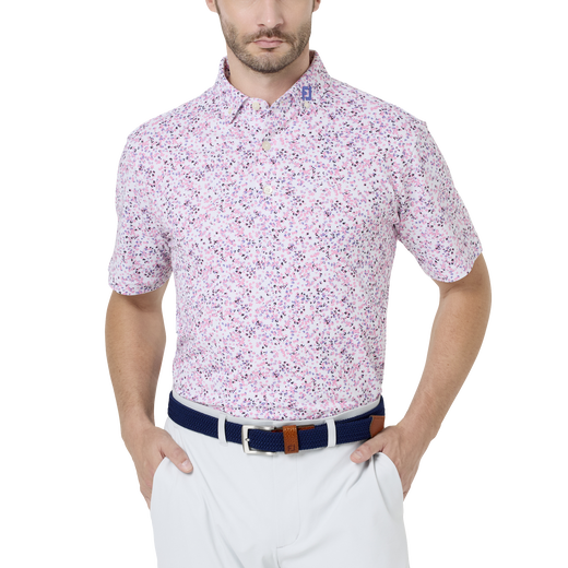 ウオーターカラー ストレッチ鹿の子半袖シャツ