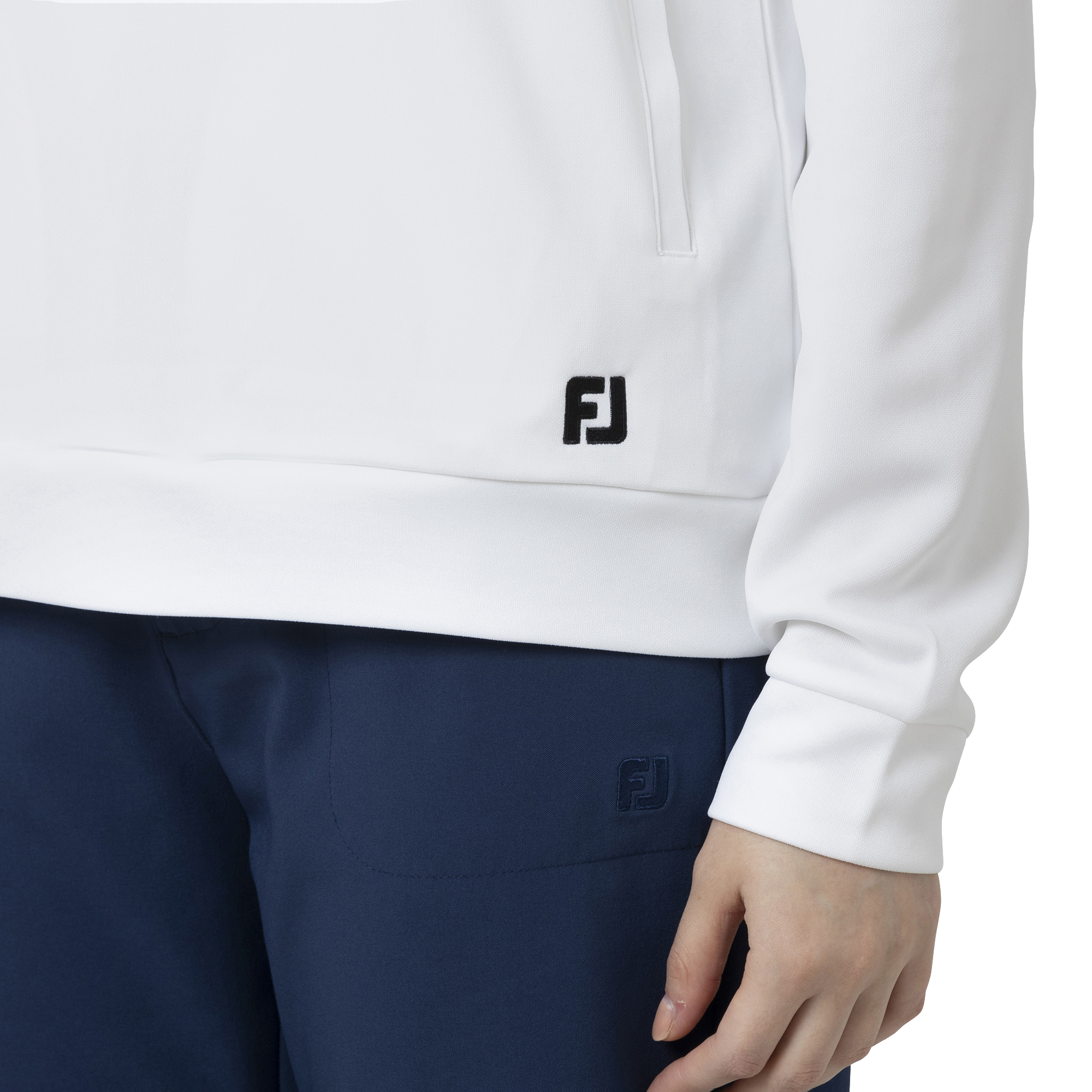 Essential Womens LtWt L/S ストレッチフーディープルオーバー