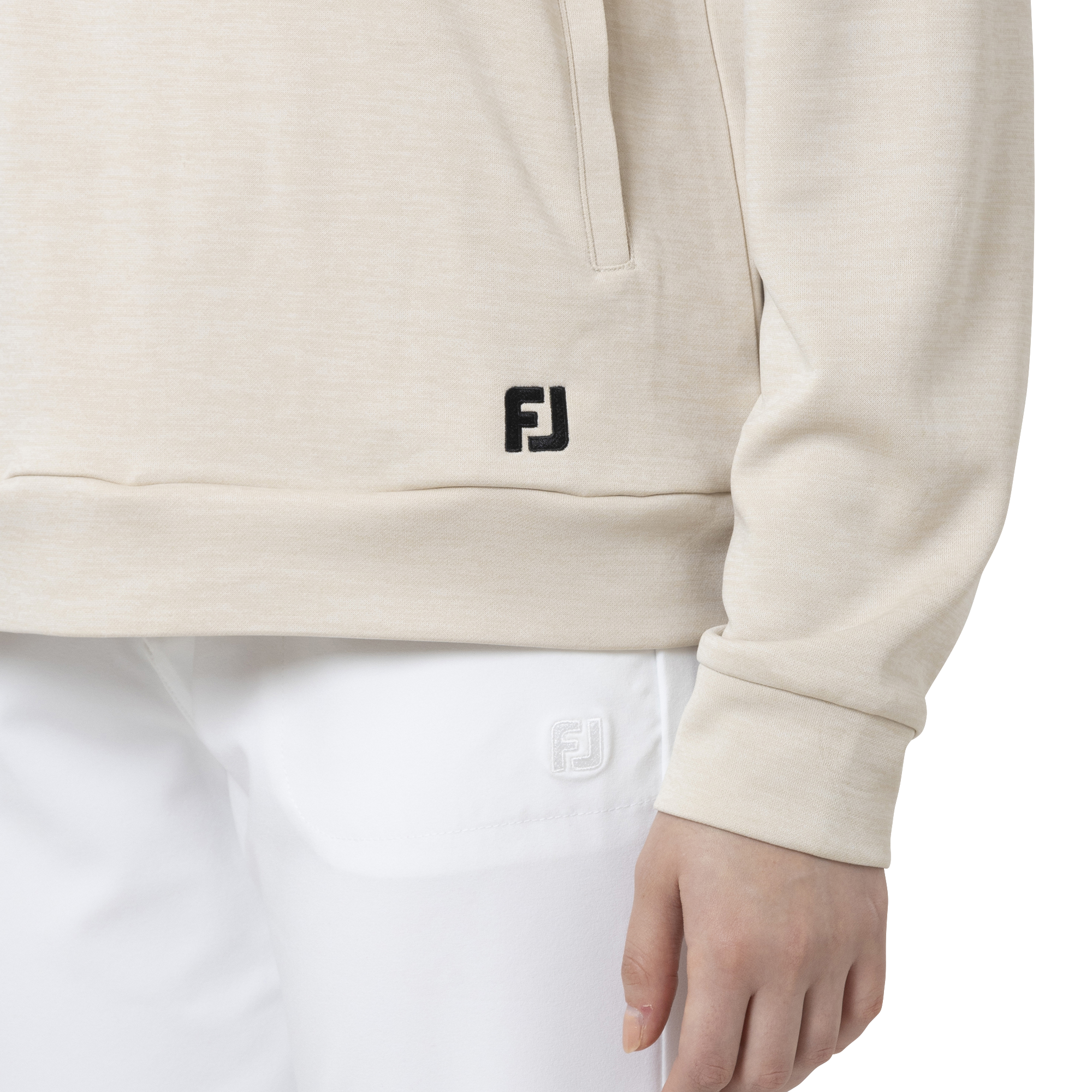 Essential Womens LtWt L/S ストレッチフーディープルオーバー