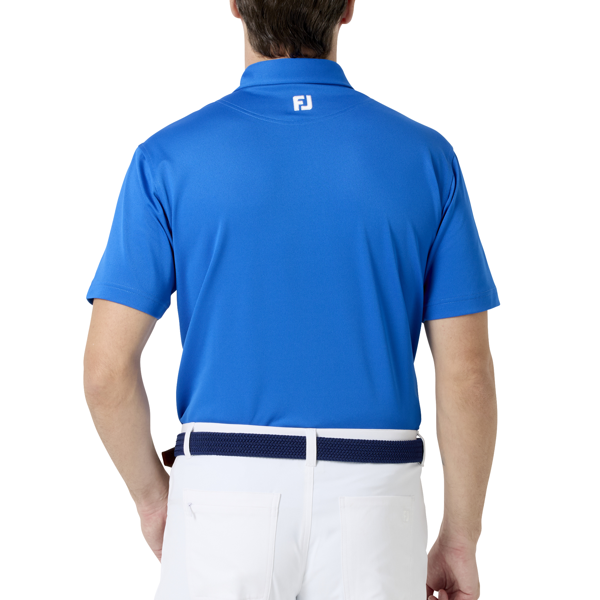 Essential Mens Solid ストレッチ鹿の子半袖シャツ