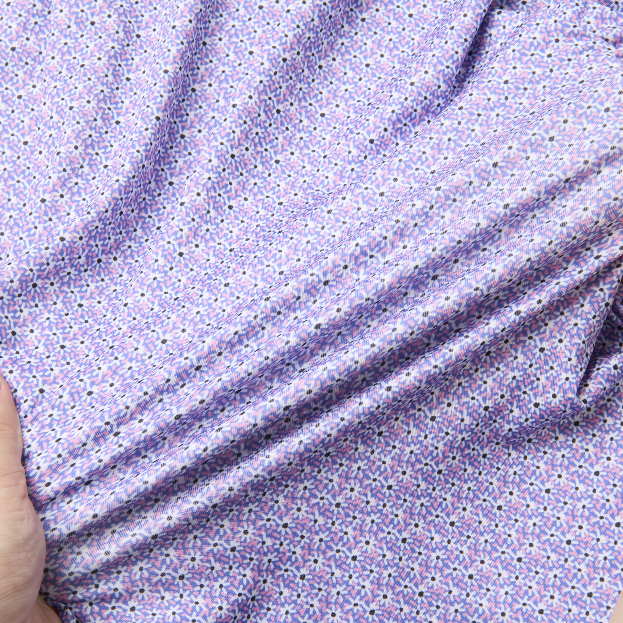 フローラルマーク ストレッチライル半袖シャツ