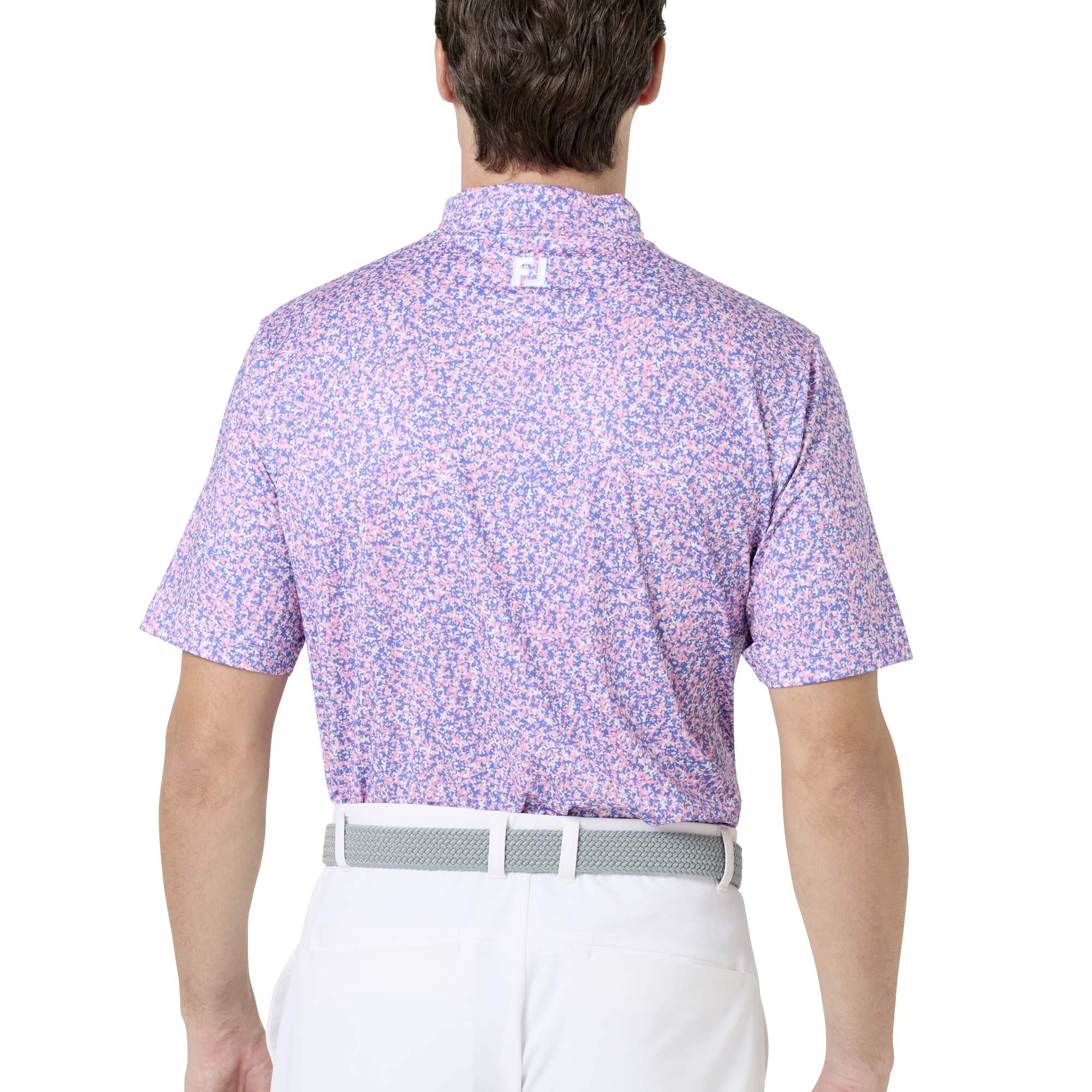 コンパクトカモ ストレッチライル半袖モックネックシャツ