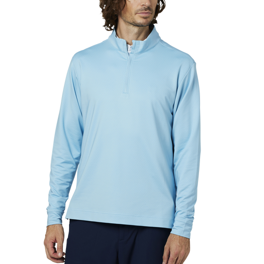 トーナルダイヤモンドプリントクォータージッププルオーバー